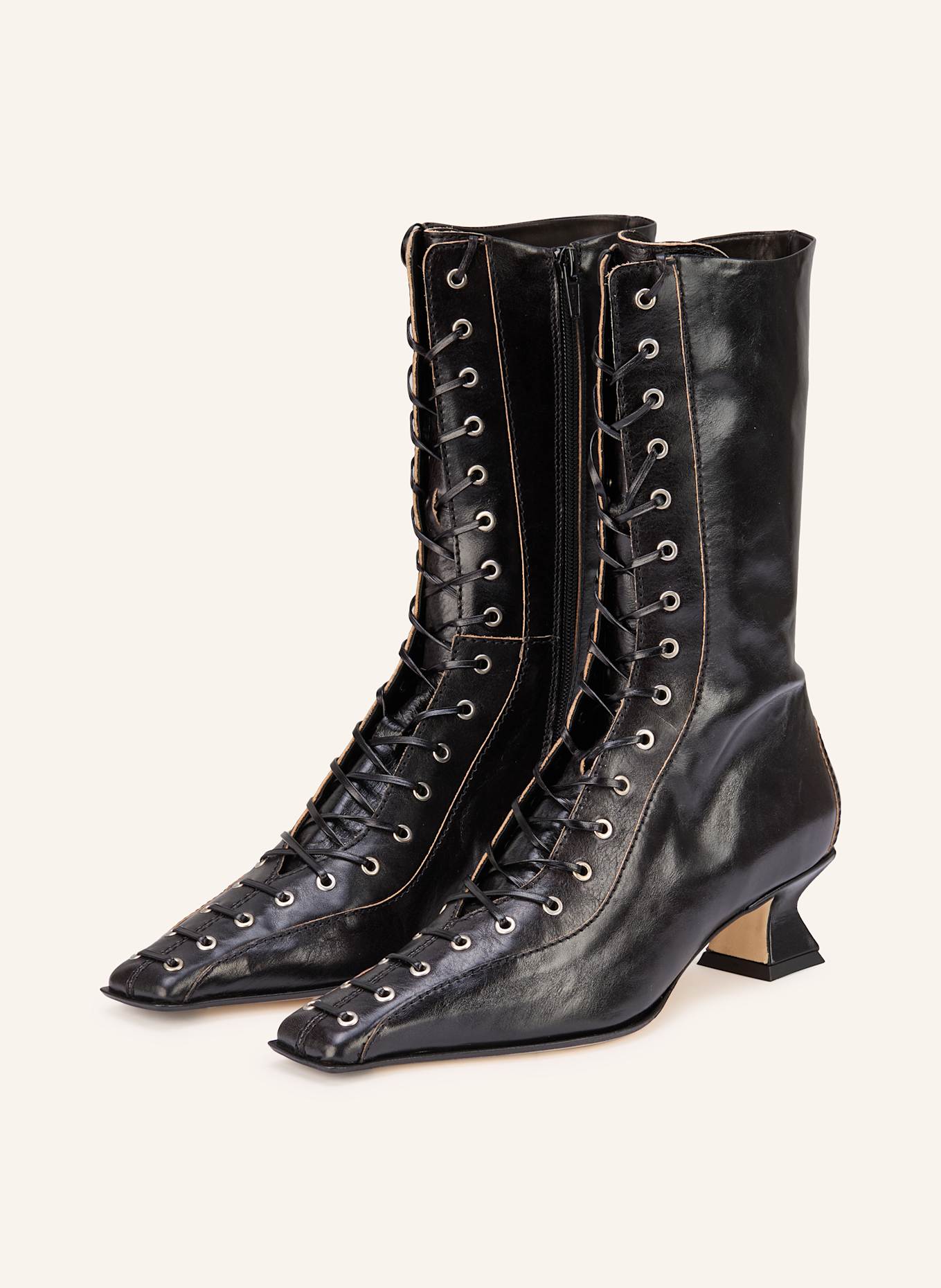 MIISTA Schnürstiefeletten EMILE: SCHWARZ