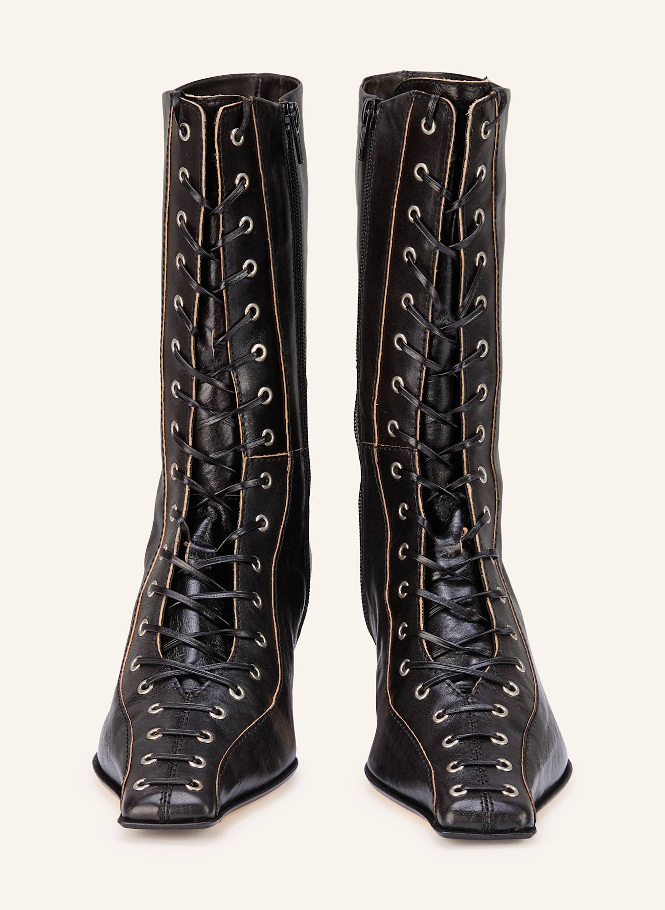 MIISTA Schnürstiefeletten EMILE: SCHWARZ