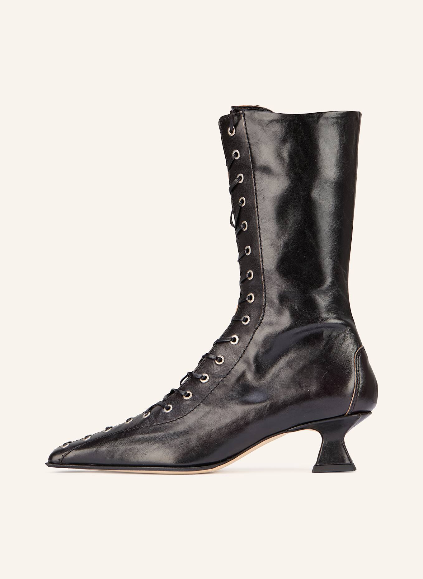 MIISTA Schnürstiefeletten EMILE: SCHWARZ