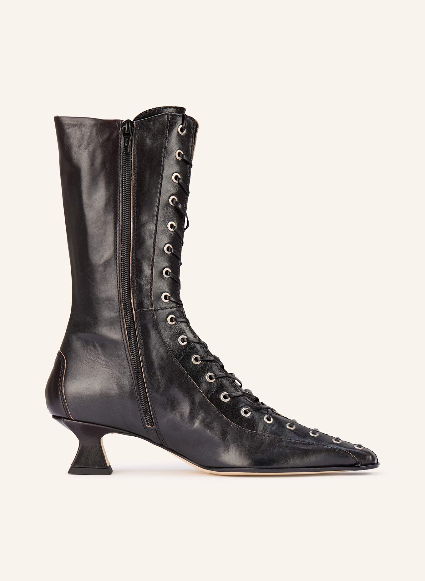 MIISTA Schnürstiefeletten EMILE: SCHWARZ