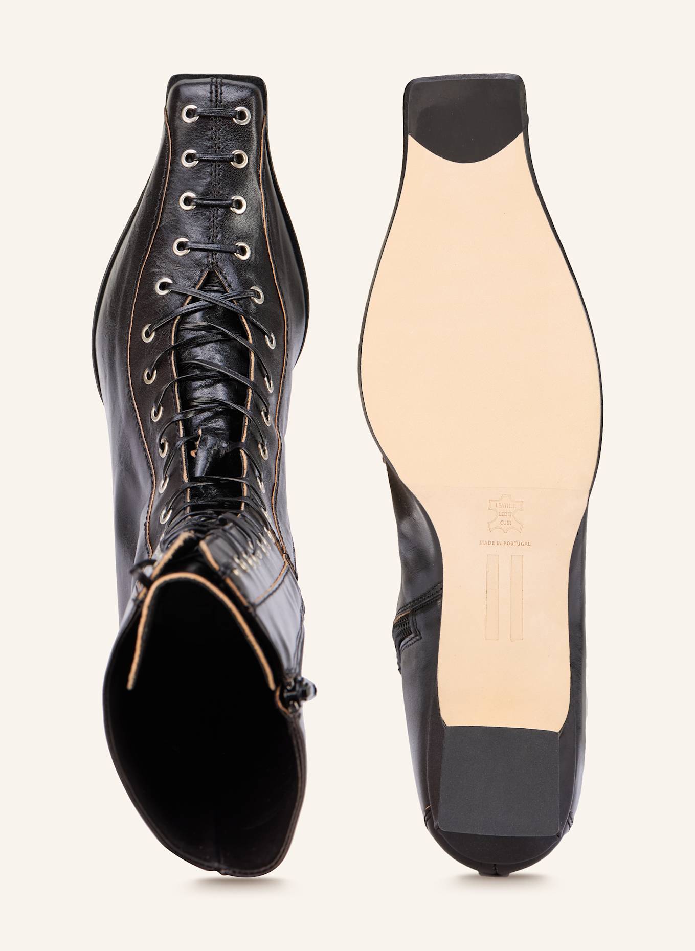 MIISTA Schnürstiefeletten EMILE: SCHWARZ