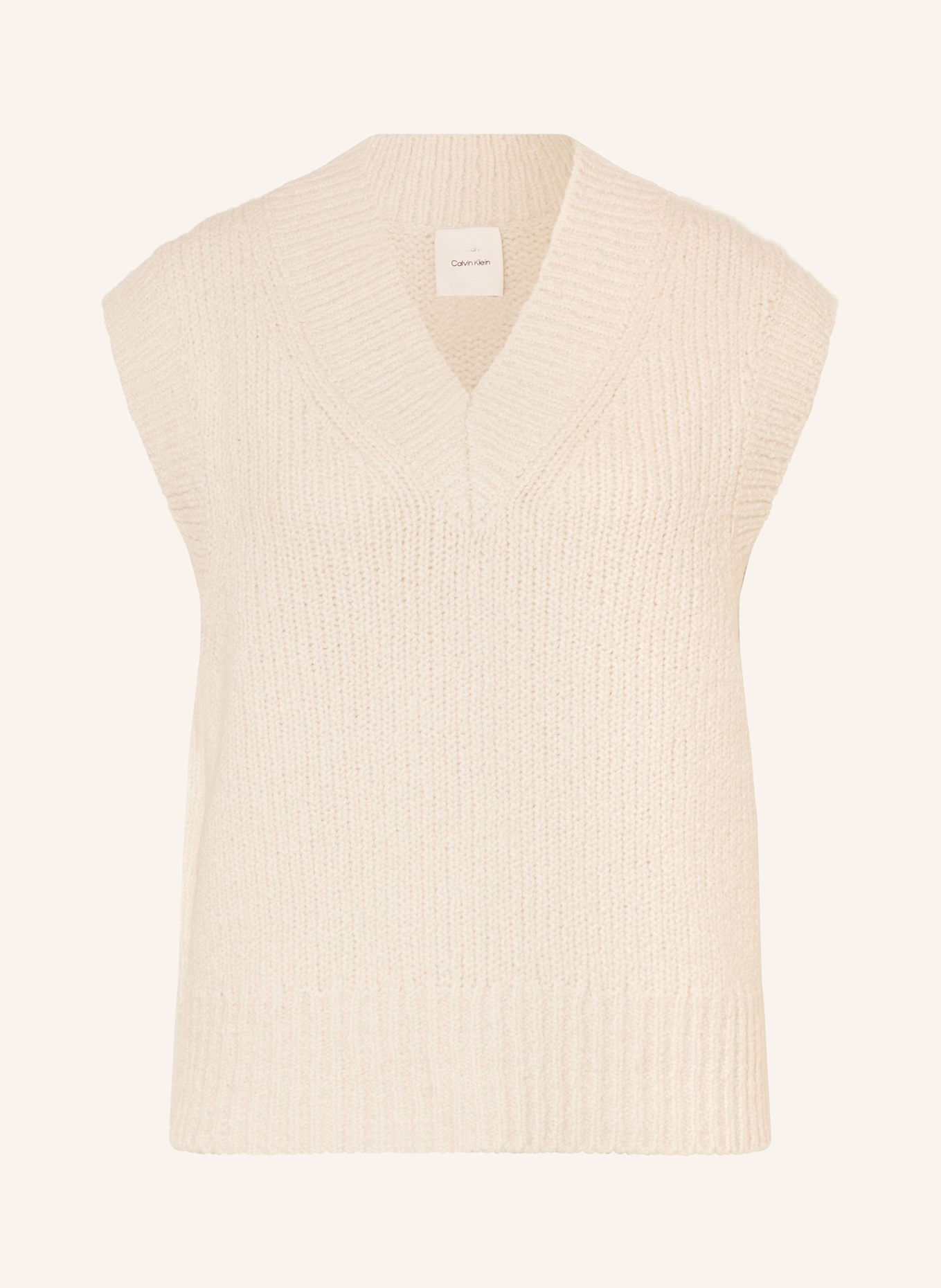 Calvin Klein Jeans sleeveless sweater: ECRU