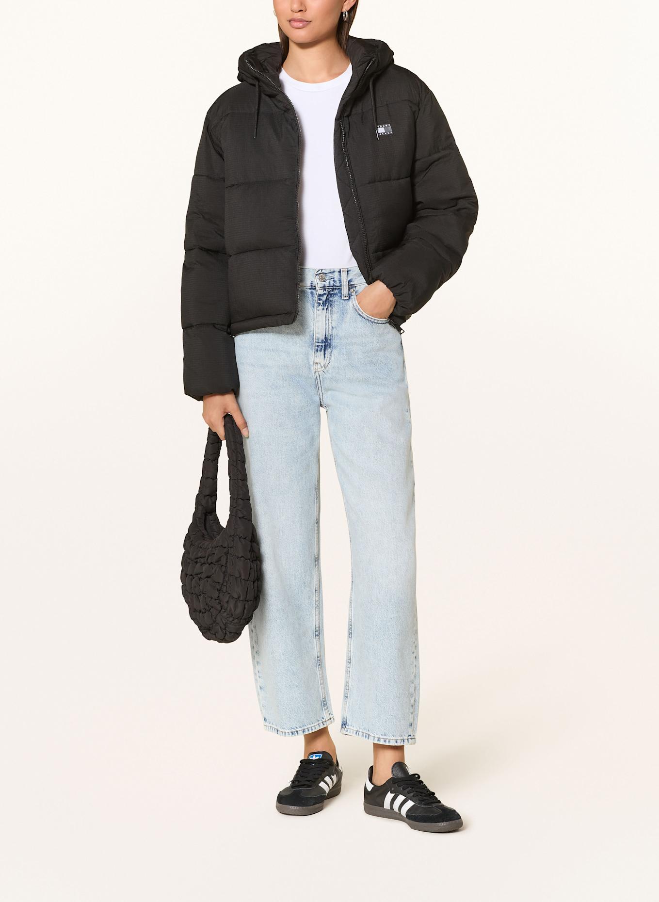 TOMMY JEANS Steppjacke: SCHWARZ