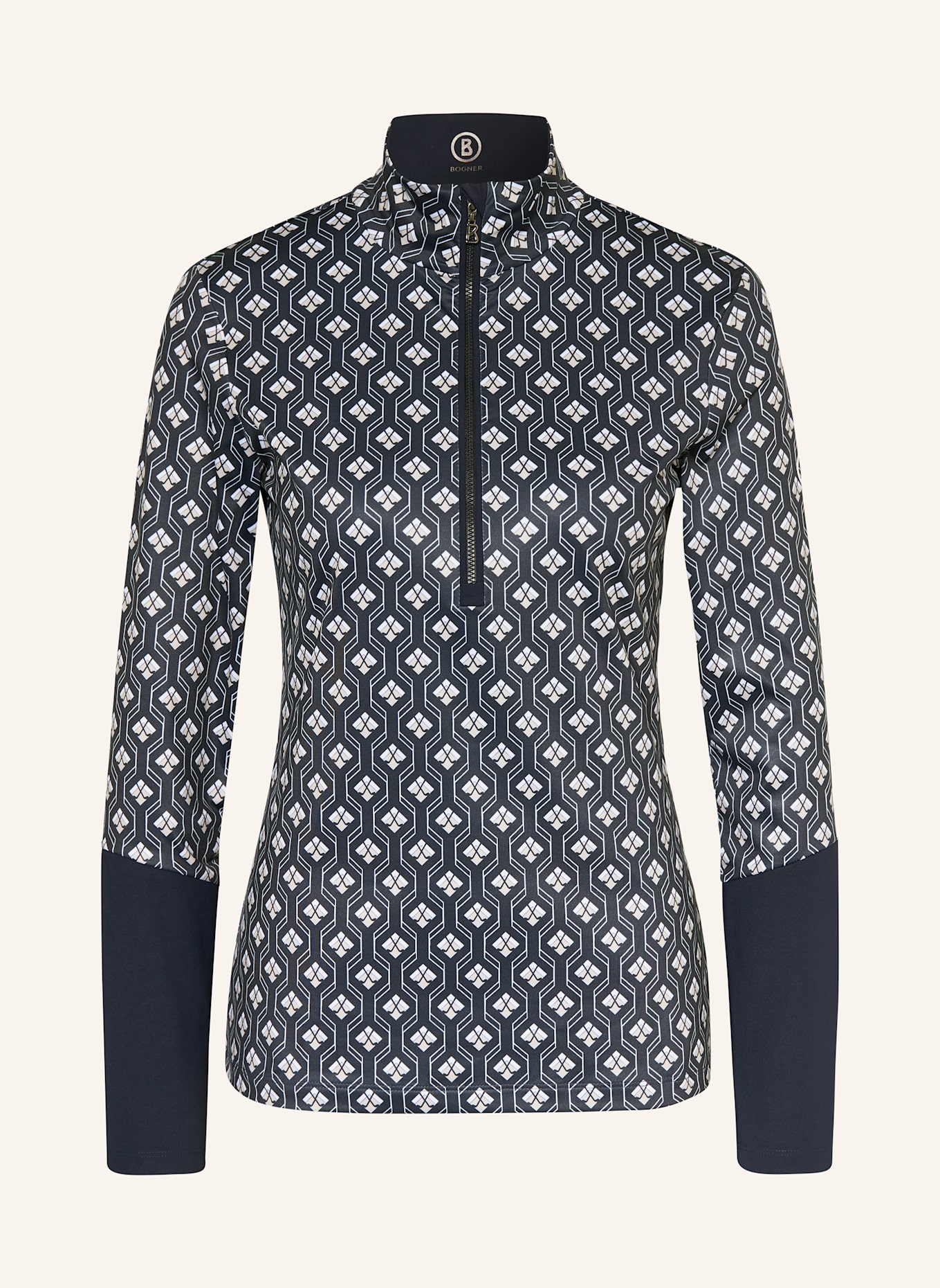 BOGNER Midlayer GELIA: BLAU / WEISS / CREME