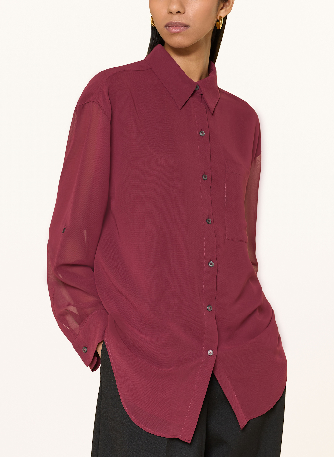 Calvin Klein Hemdbluse: DUNKELROT