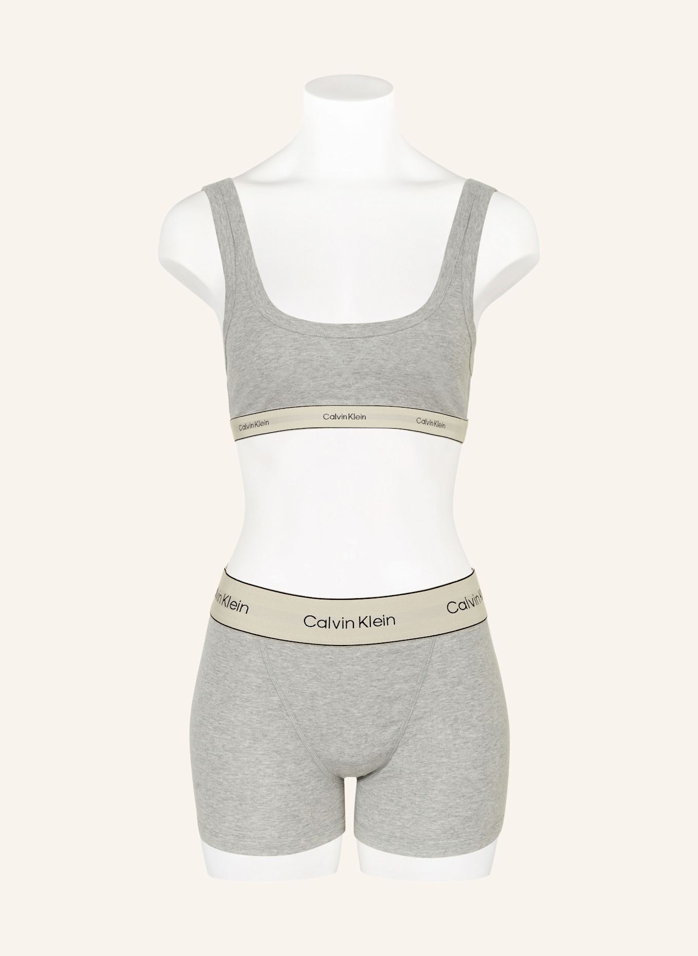 Calvin Klein Bustier podprsenka HERITAGE: ŠEDÁ