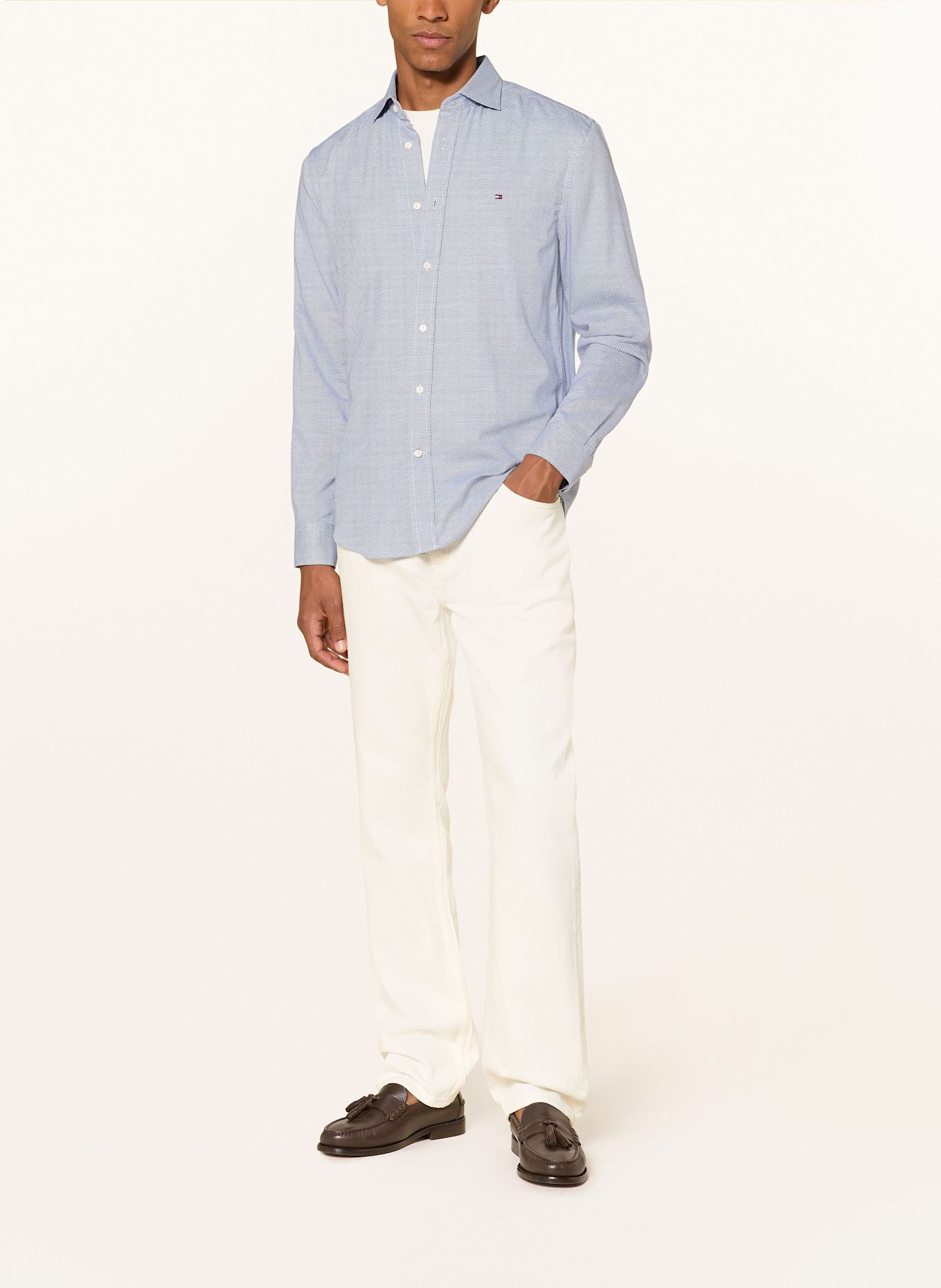 TOMMY HILFIGER Hemd Regular Fit: HELLBLAU