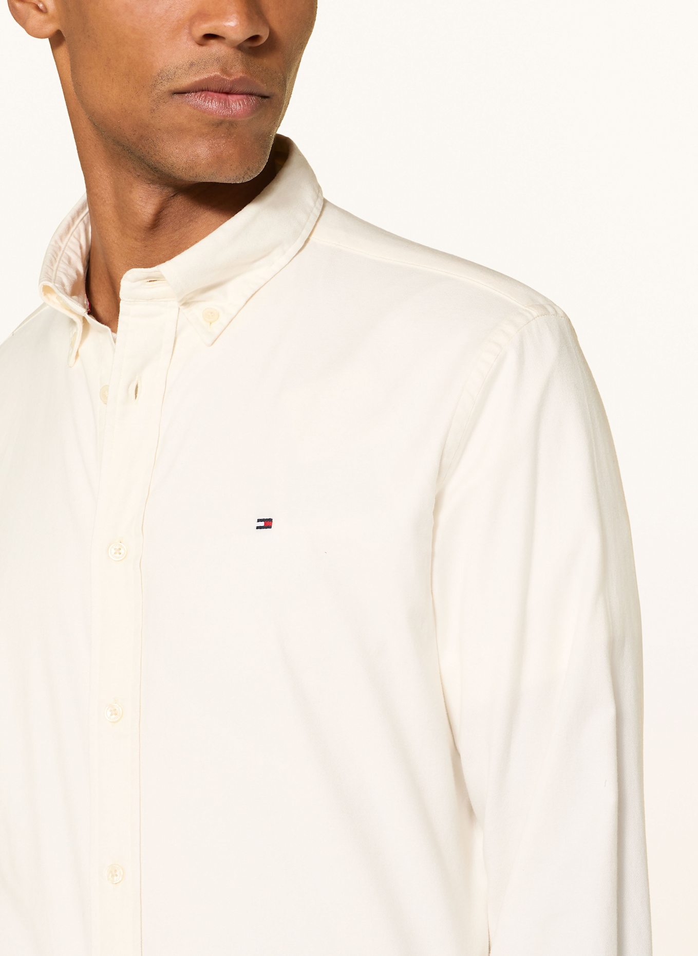 TOMMY HILFIGER Flanellhemd Regular Fit: ECRU