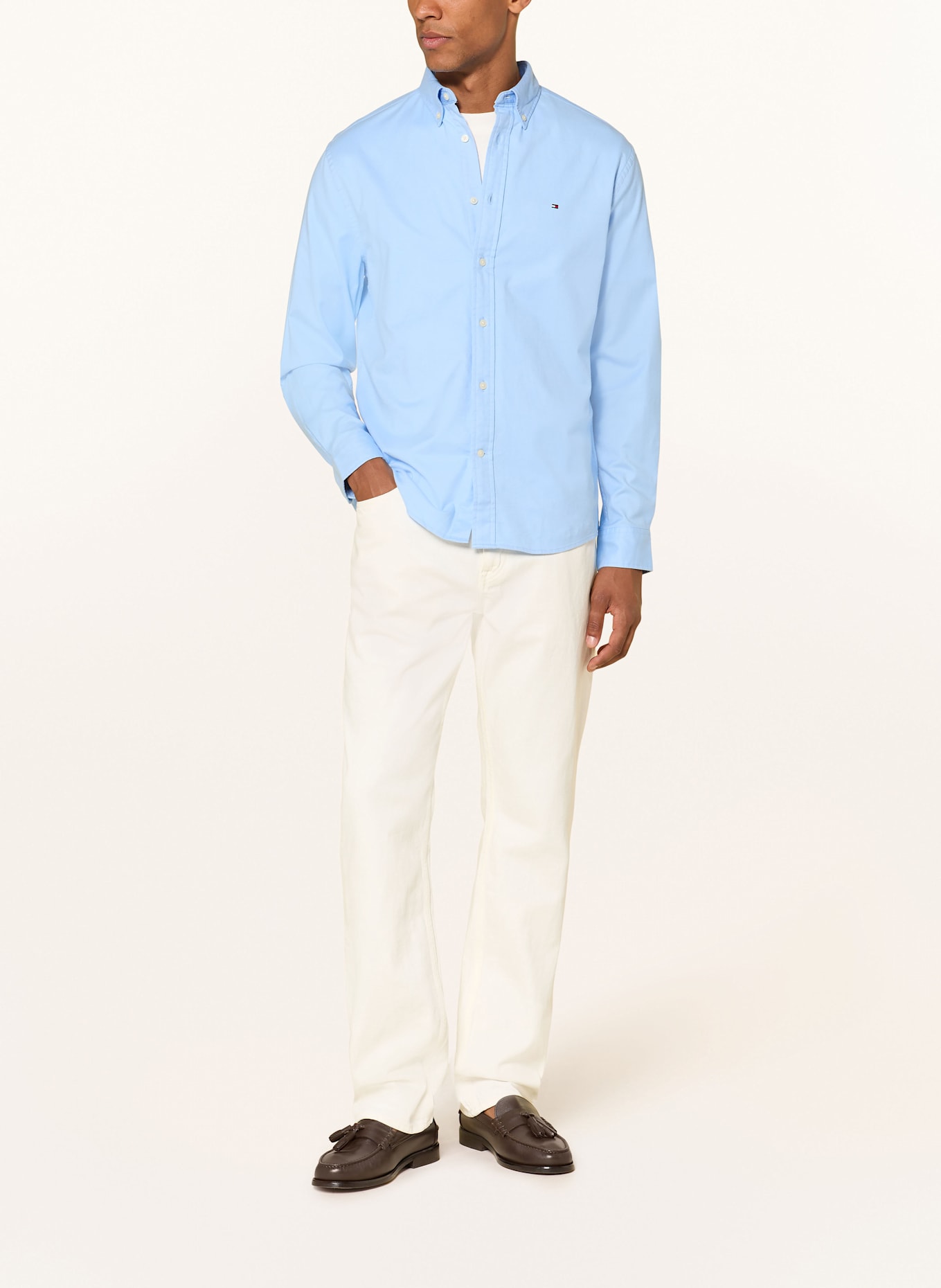 TOMMY HILFIGER Flanellhemd Regular Fit: HELLBLAU