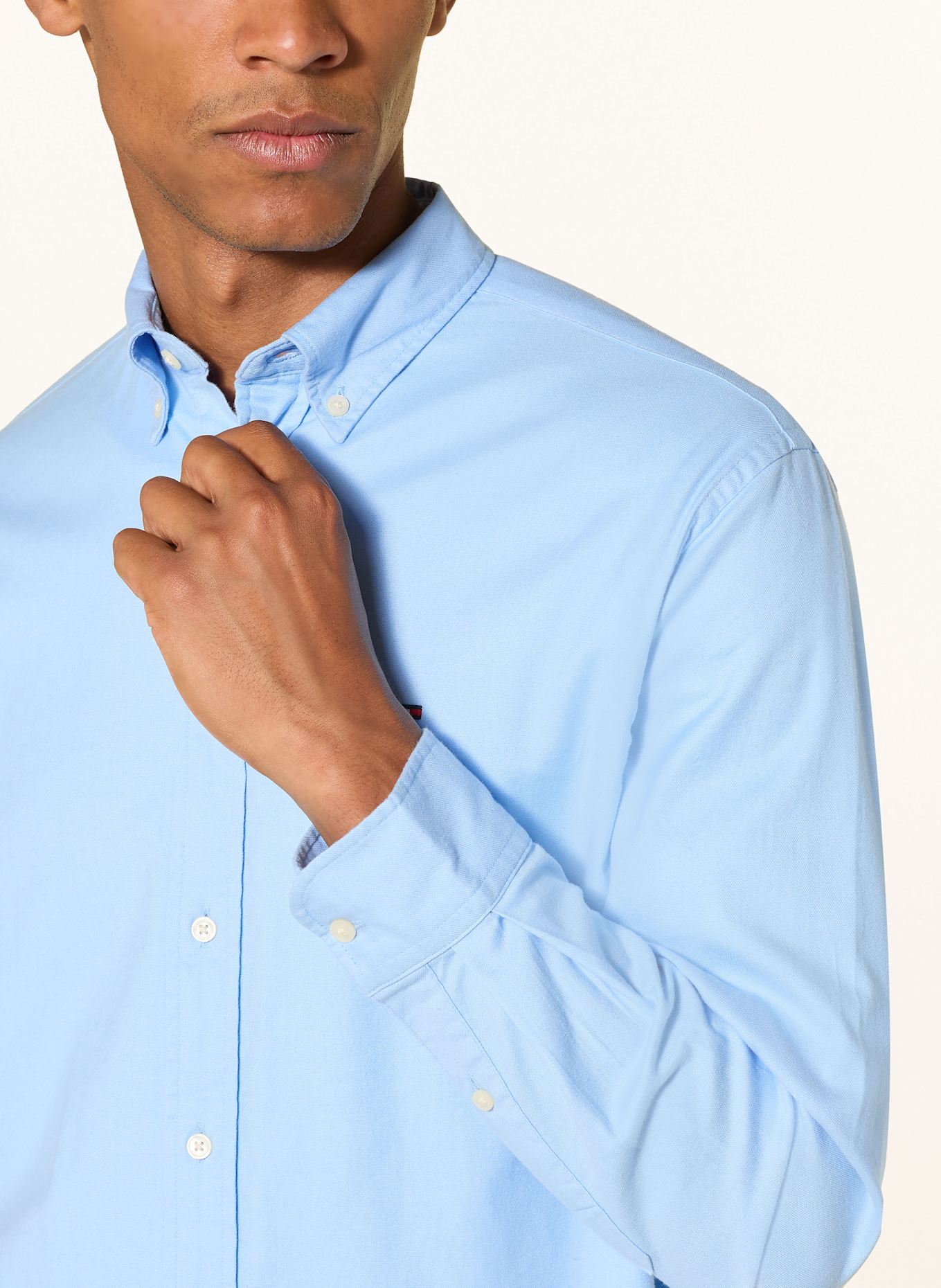 TOMMY HILFIGER Flanellhemd Regular Fit: HELLBLAU