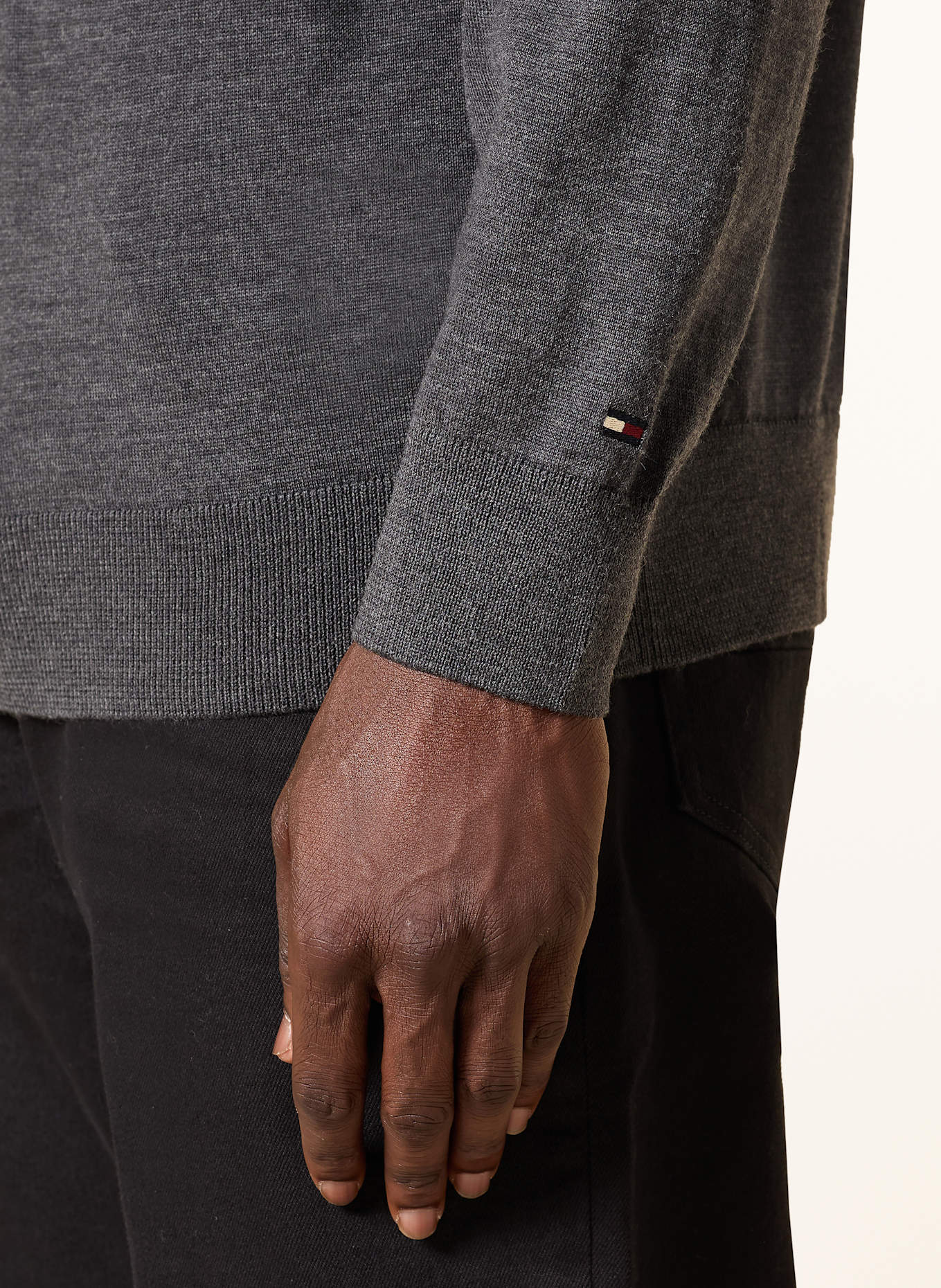 TOMMY HILFIGER Rollkragenpullover: DUNKELGRAU