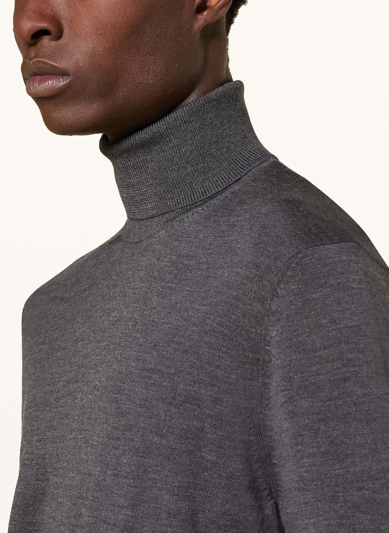 TOMMY HILFIGER Rollkragenpullover: DUNKELGRAU