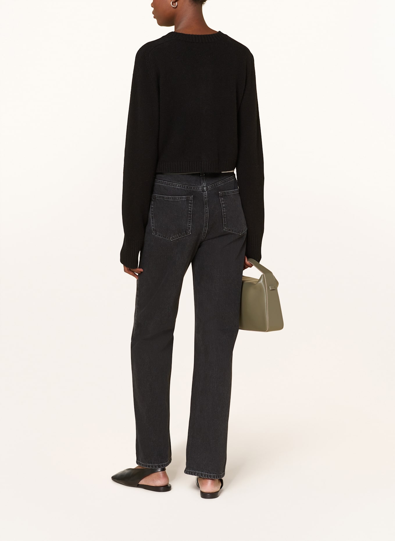 LOULOU DE SAISON Strickjacke ZEPHIR aus Cashmere: SCHWARZ