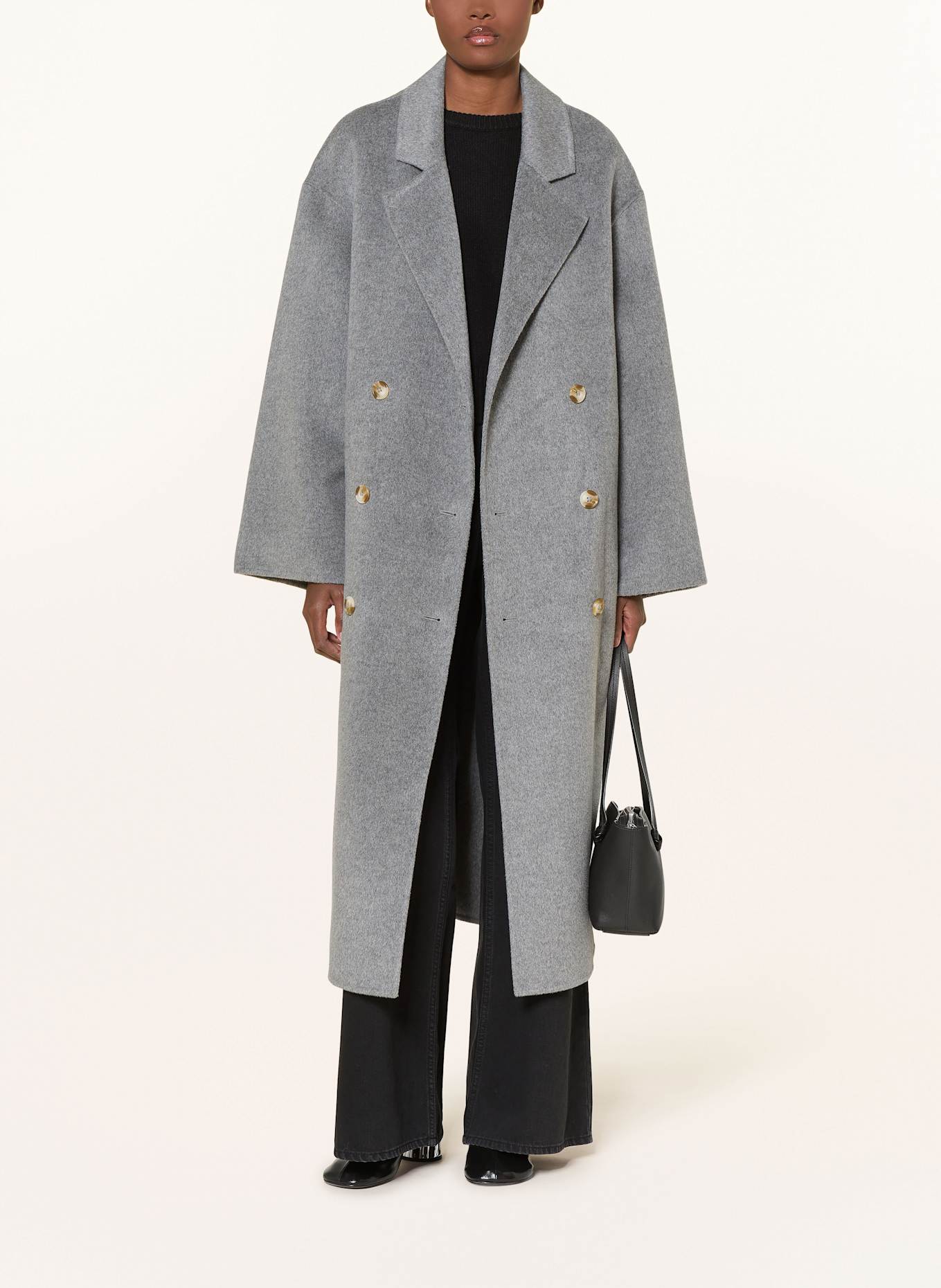 LOULOU DE SAISON Wollmantel BORNEO: GRAU