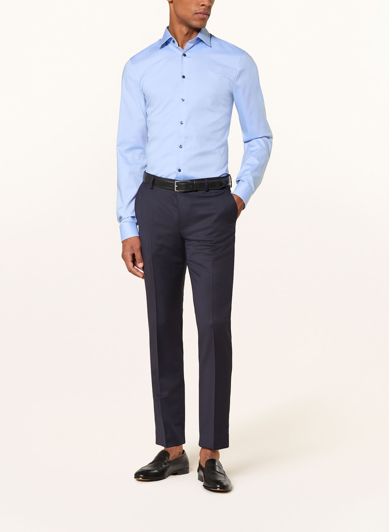 OLYMP Hemd No. Six super slim mit extralangem Arm: HELLBLAU