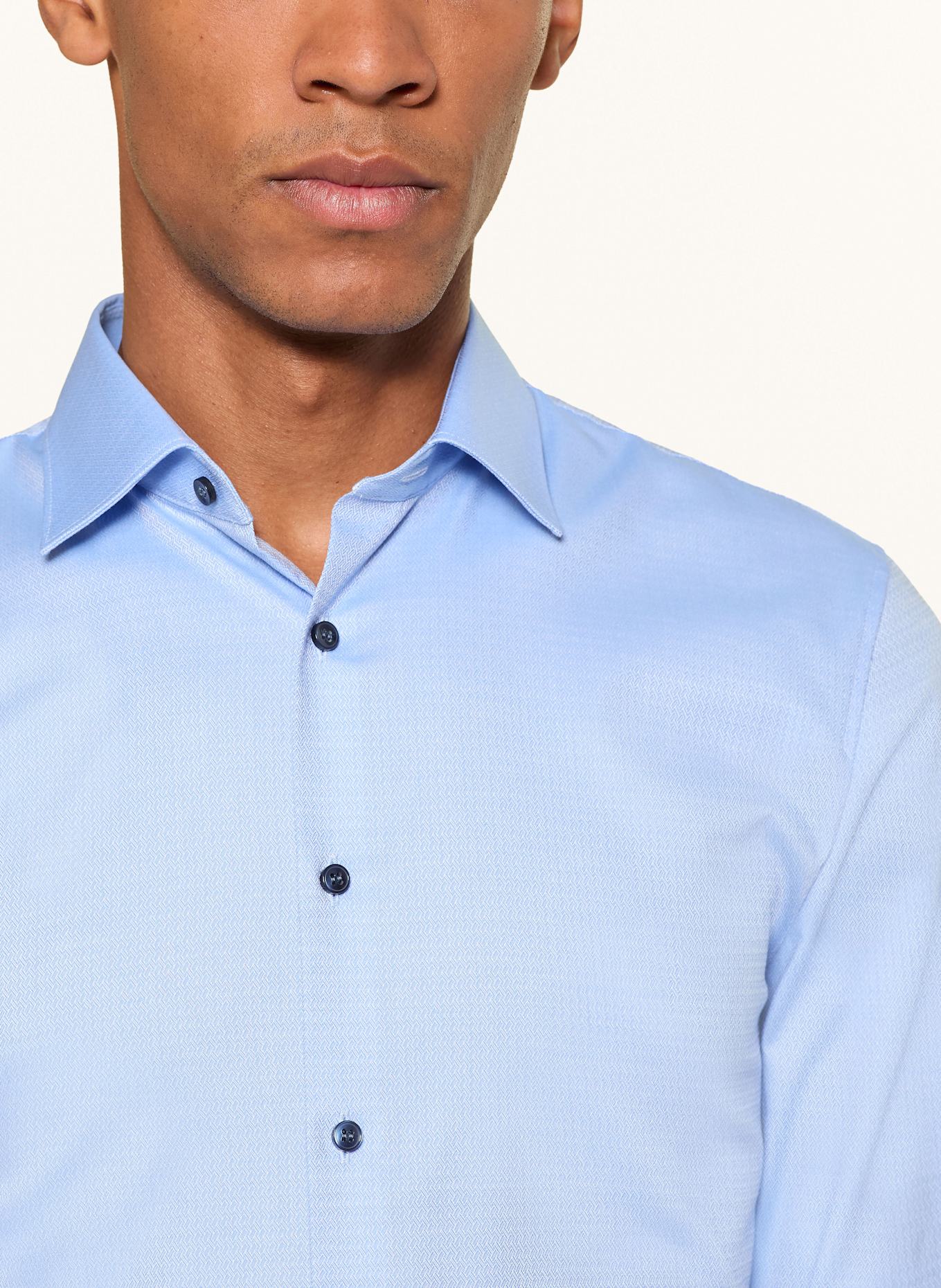 OLYMP Hemd No. Six super slim mit extralangem Arm: HELLBLAU