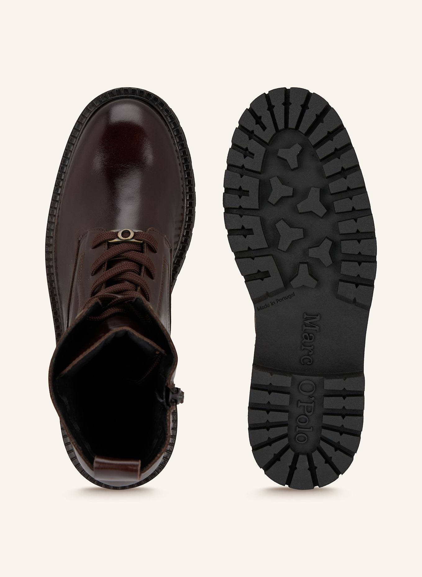 Marc O'Polo Botki sznurowane PHIA 15A: CIEMNOCZERWONY