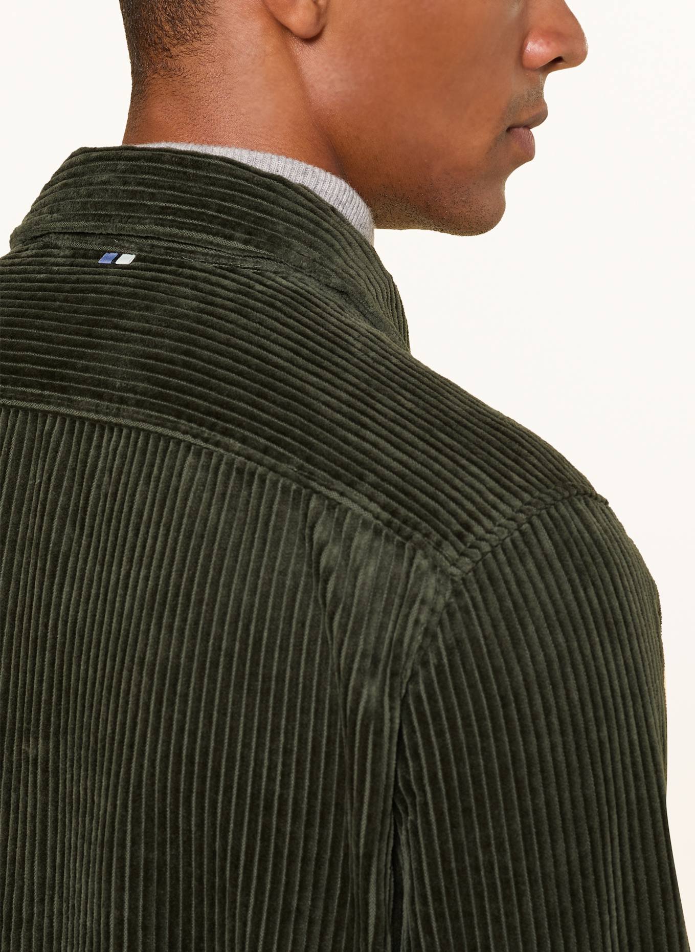 OLYMP Cord-Overjacket: DUNKELGRÜN