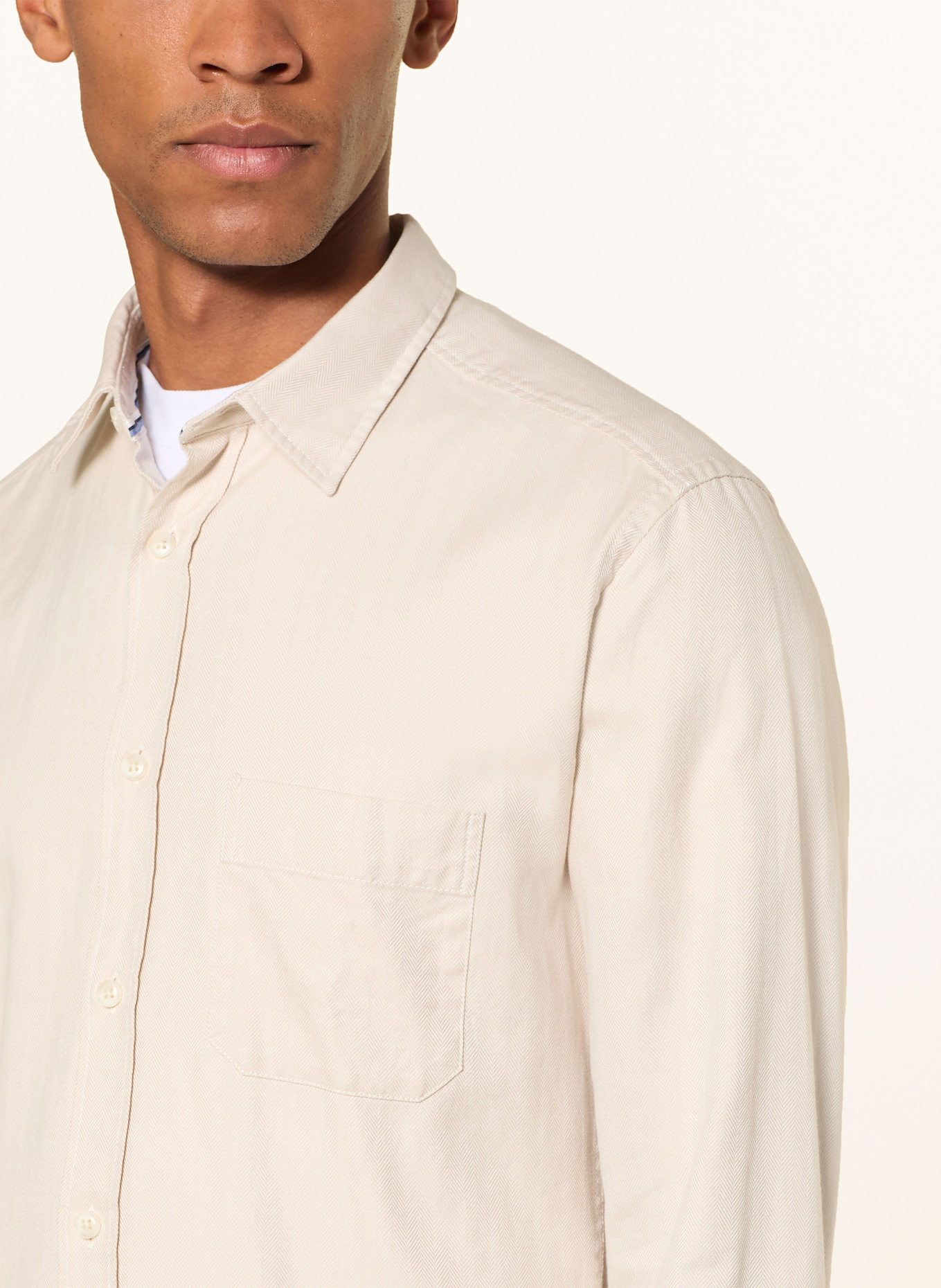 OLYMP Hemd Casual regular fit: BEIGE