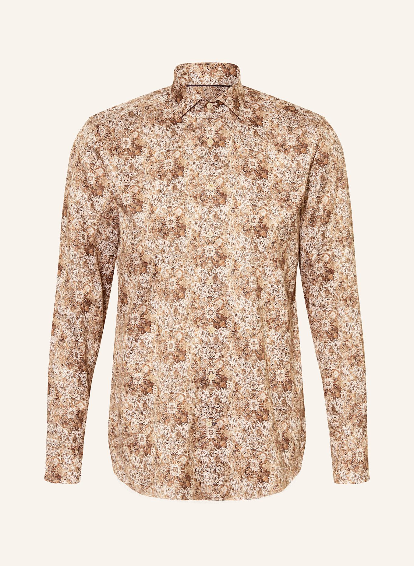 OLYMP SIGNATURE Hemd Signature tailored fit: BRAUN / CAMEL / ECRU