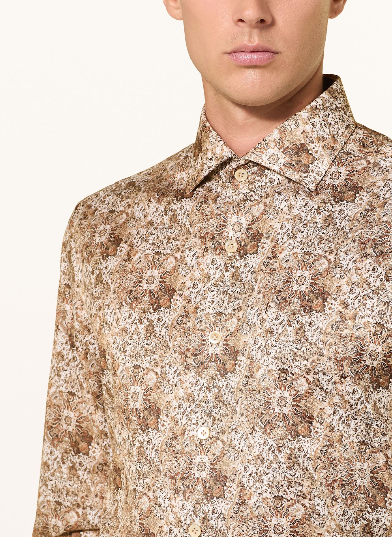 OLYMP SIGNATURE Hemd Signature tailored fit: BRAUN / CAMEL / ECRU