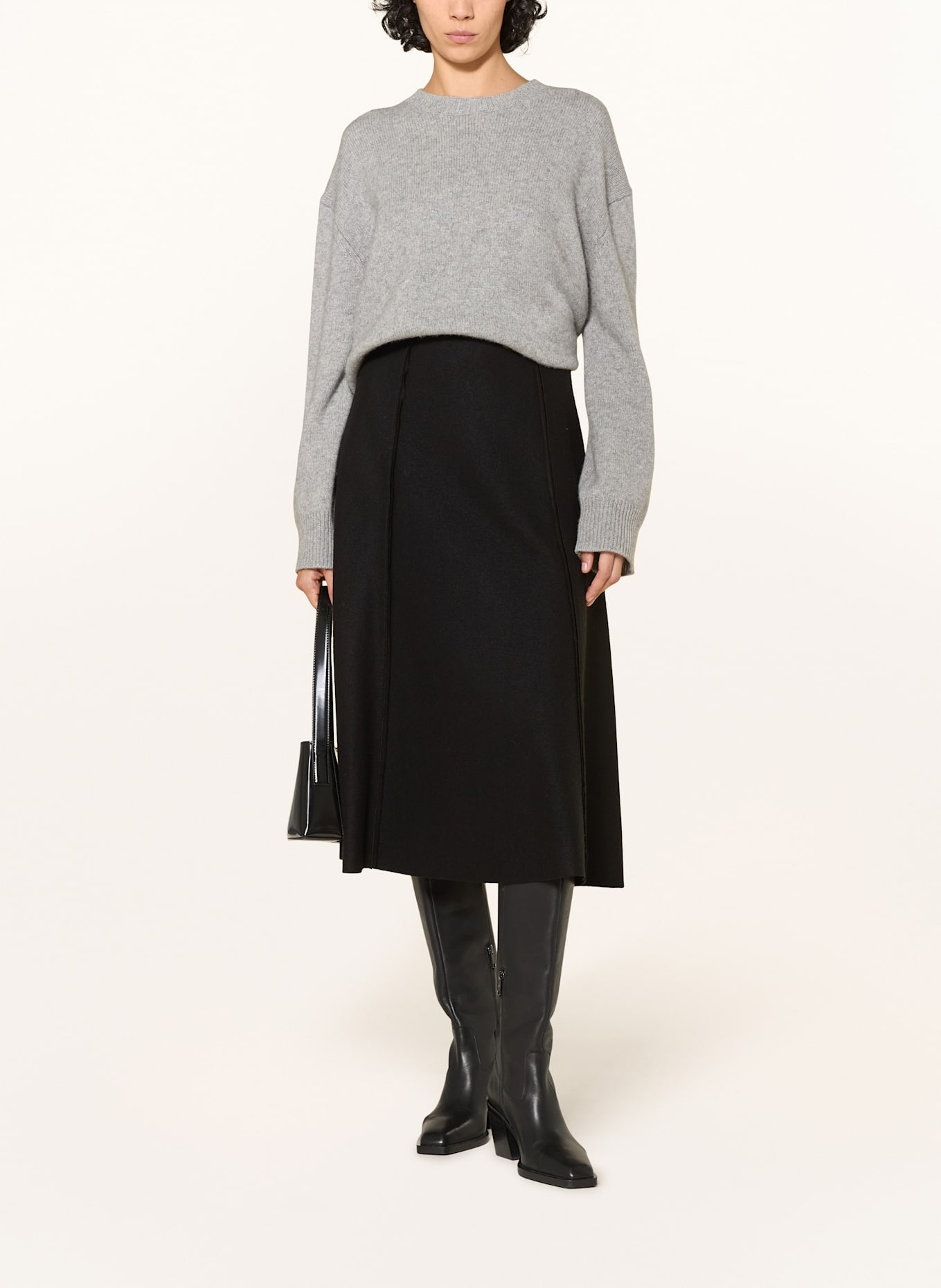 MARC CAIN Strickrock: 900 BLACK