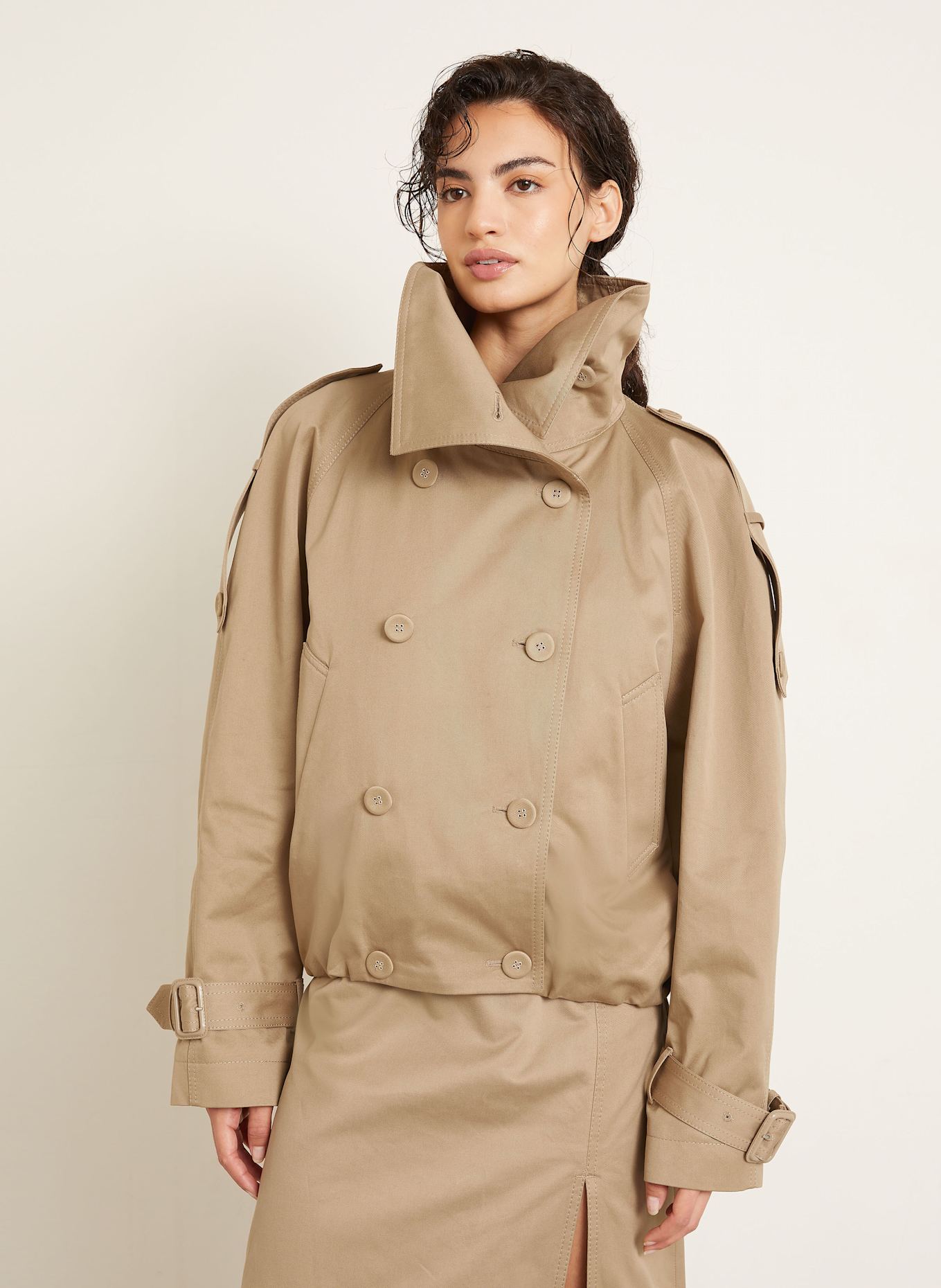 Acne Studios Trench jacket: BEIGE