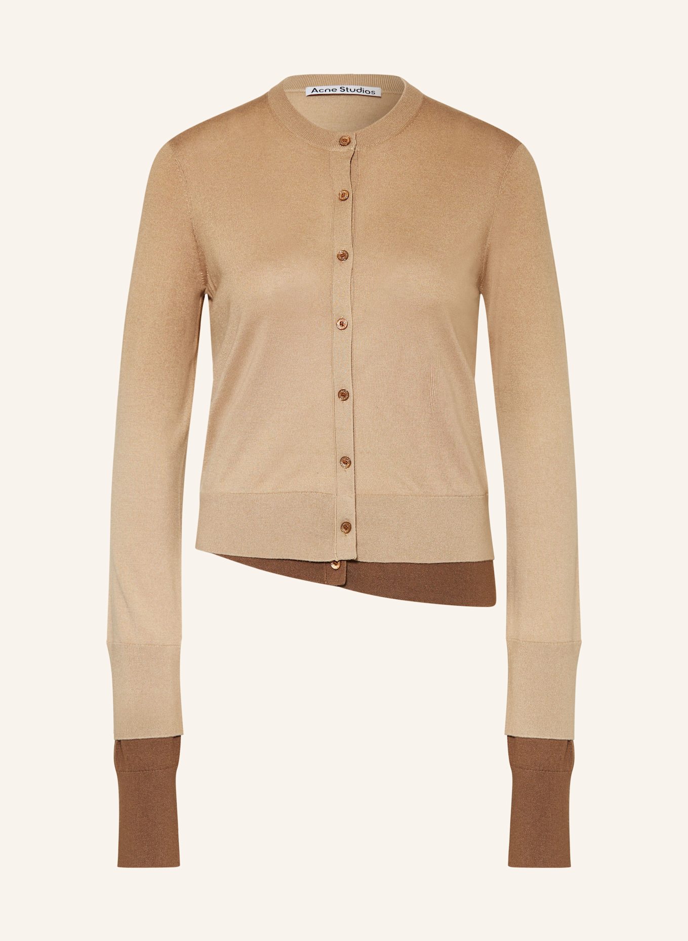 Acne Studios Strickjacke aus Seide: BEIGE