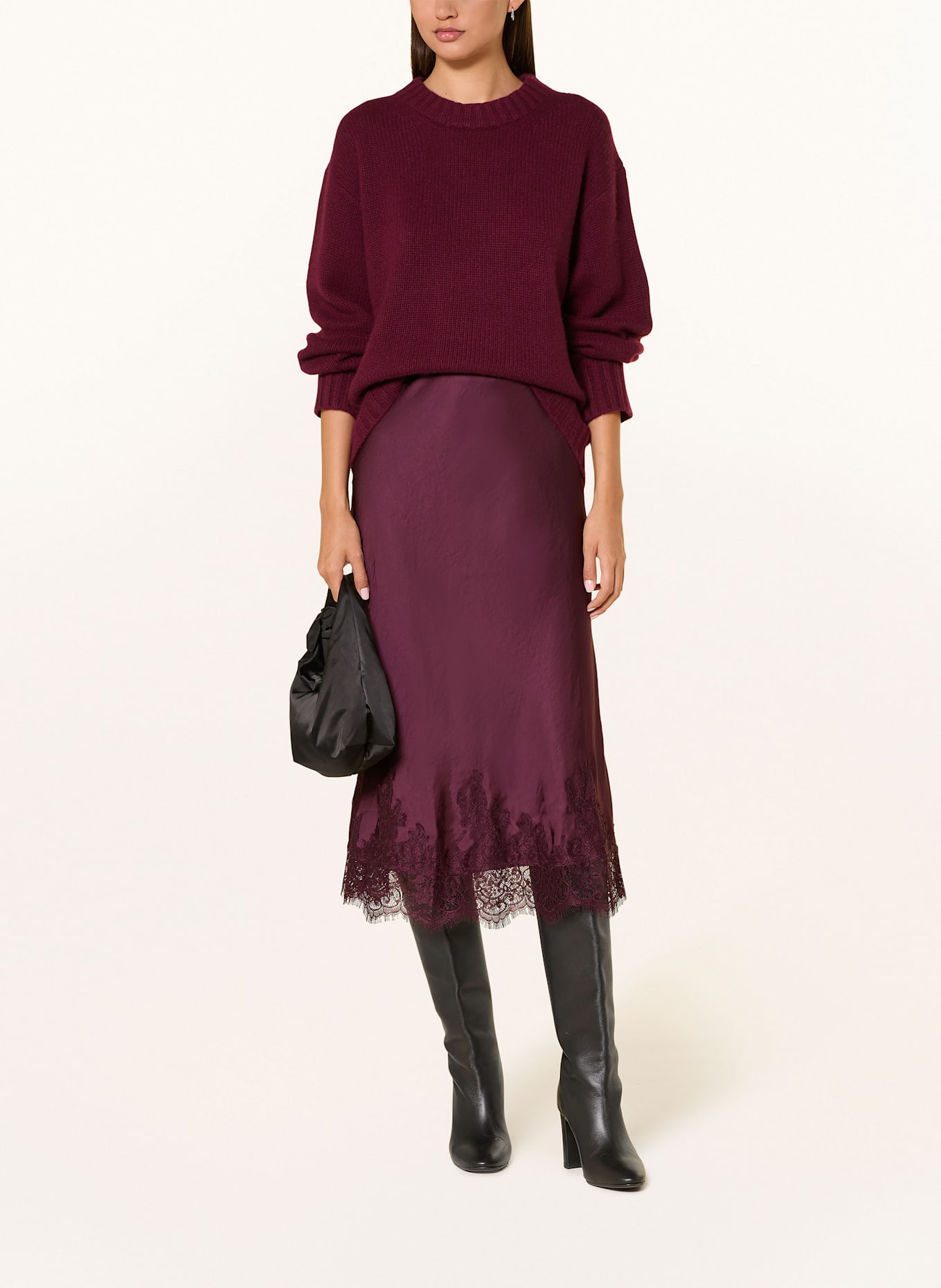 oui Satinrock: DUNKELROT