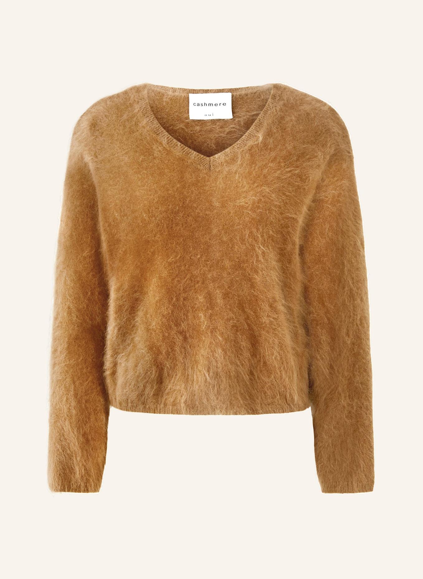 oui Cashmere-Pullover: CAMEL
