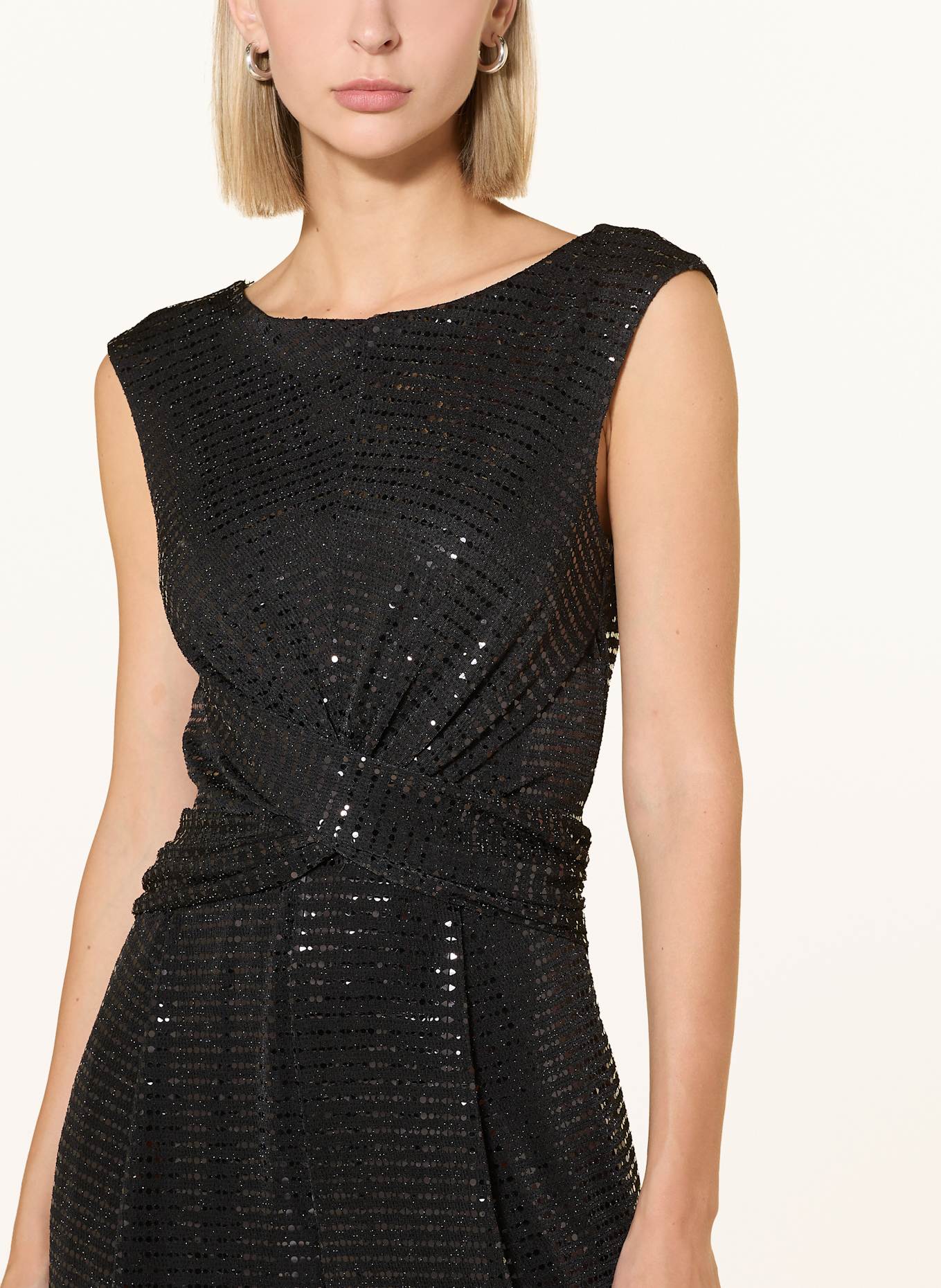 Vera Mont Jersey-Jumpsuit mit Pailletten: SCHWARZ