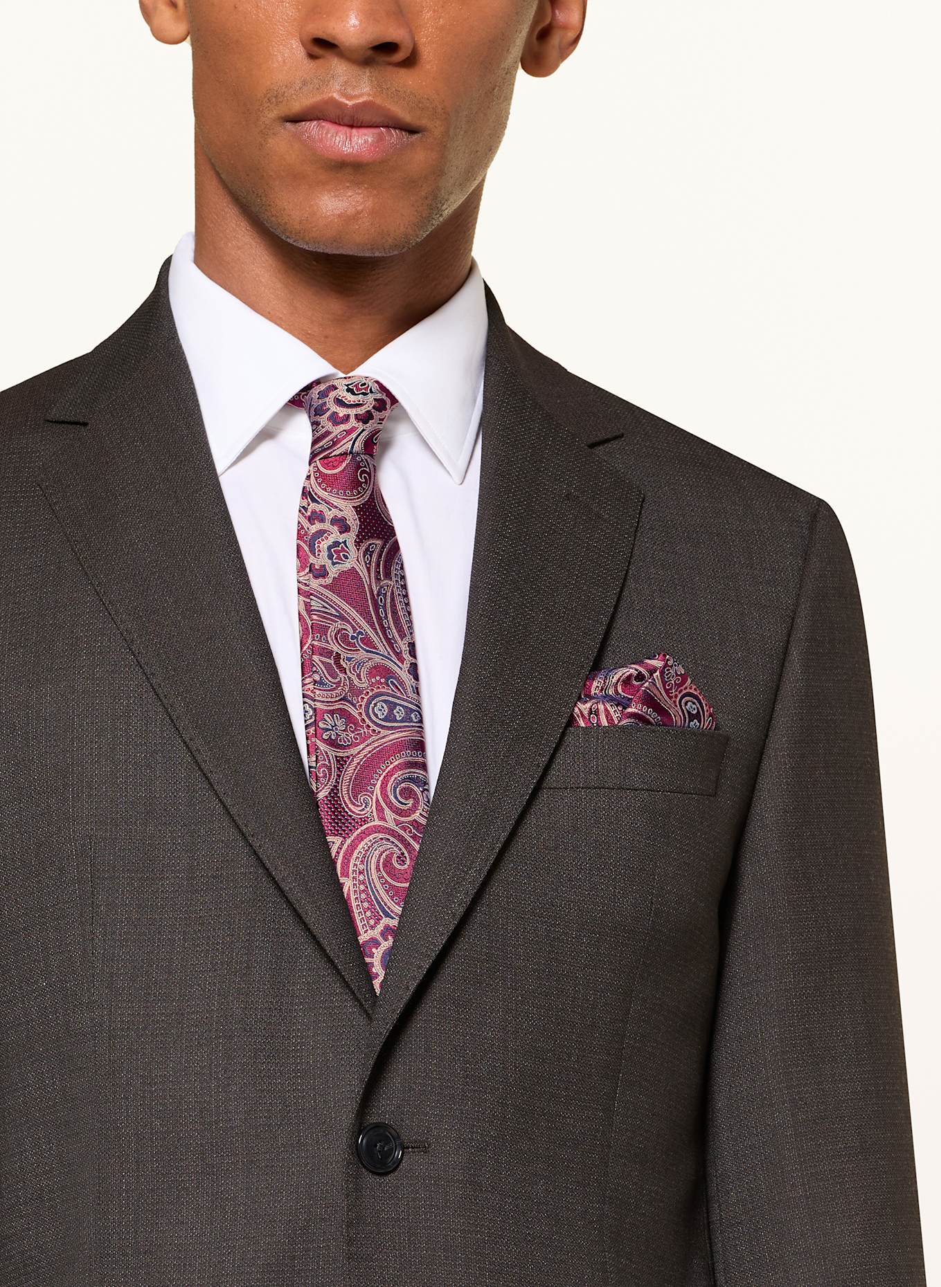 PAUL Set: Krawatte und Einstecktuch: FUCHSIA / HELLROSA