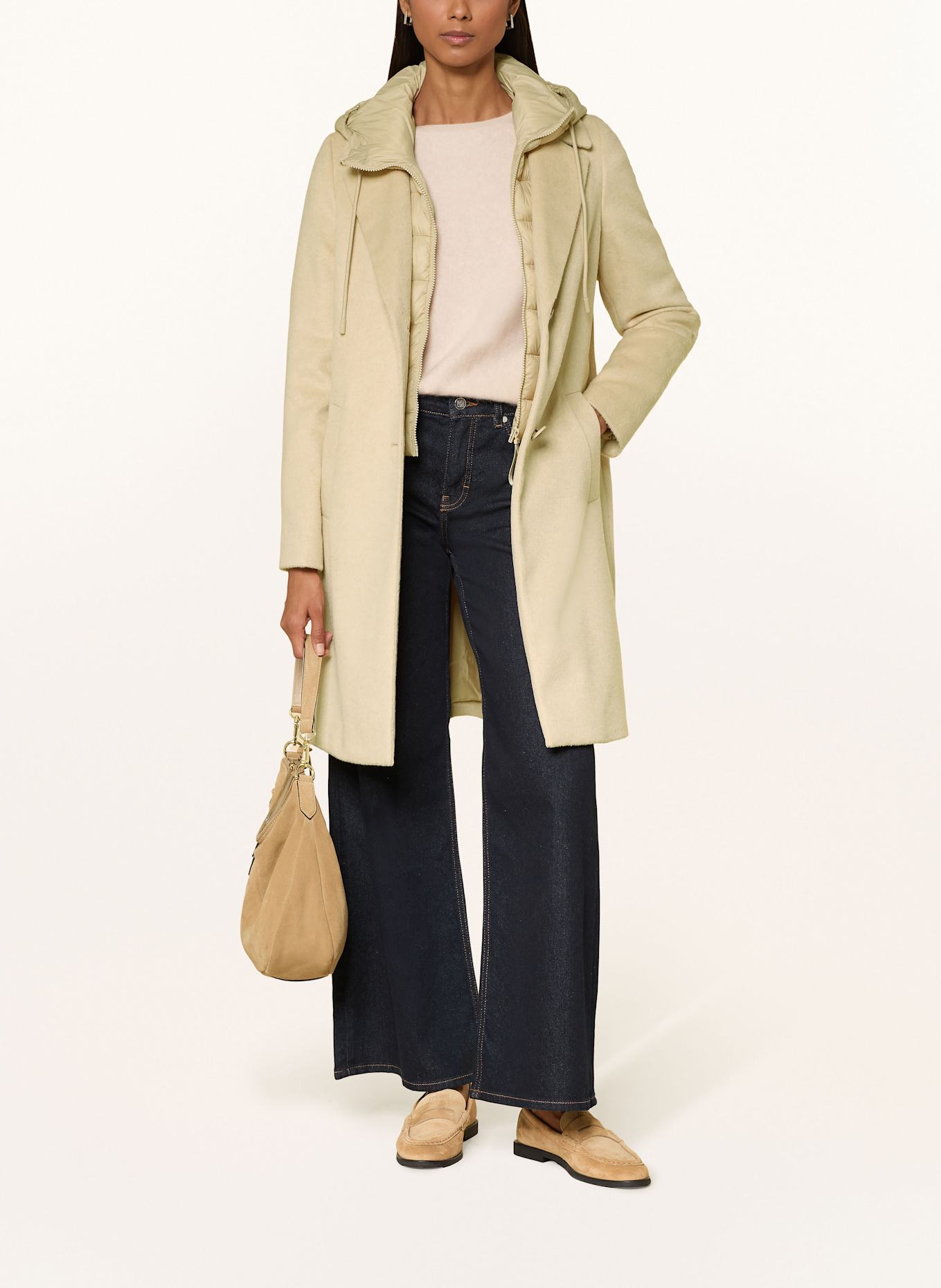 comma casual identity Mantel mit herausnehmbarer Blende: CREME