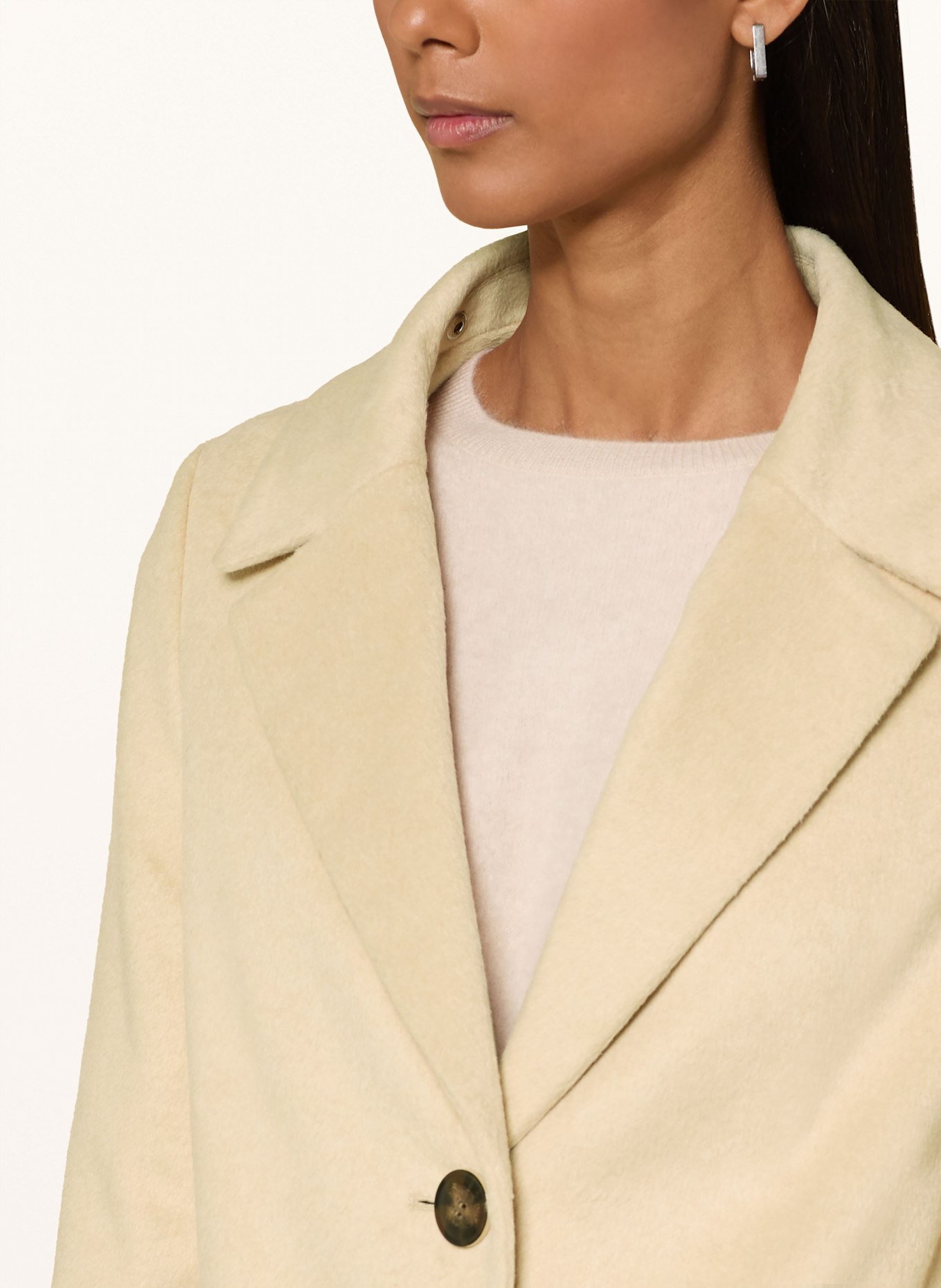 comma casual identity Mantel mit herausnehmbarer Blende: CREME