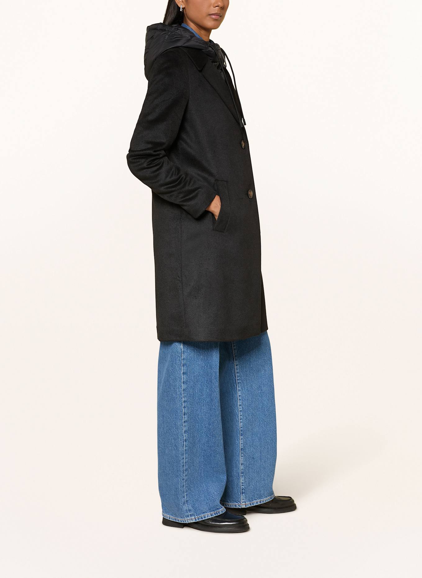 comma casual identity Mantel mit herausnehmbarer Blende: SCHWARZ