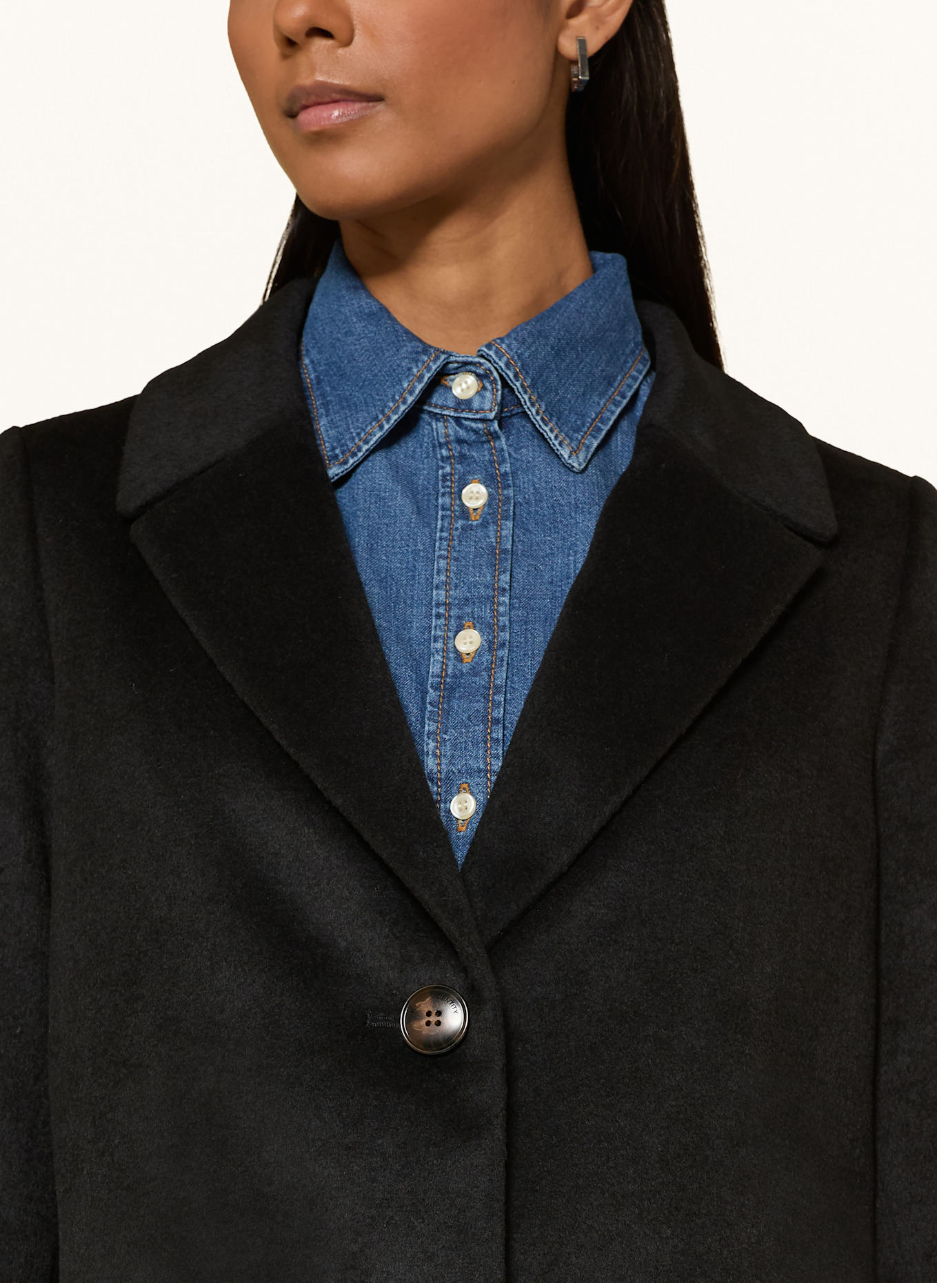 comma casual identity Mantel mit herausnehmbarer Blende: SCHWARZ