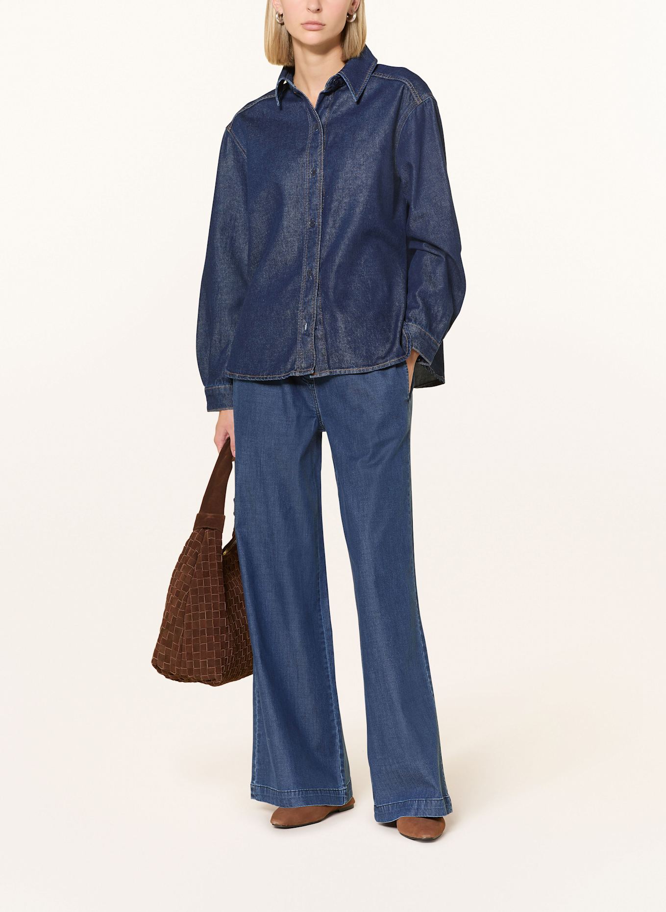 Smith & Soul Marlenehose in Jeansoptik: 650 dark denim