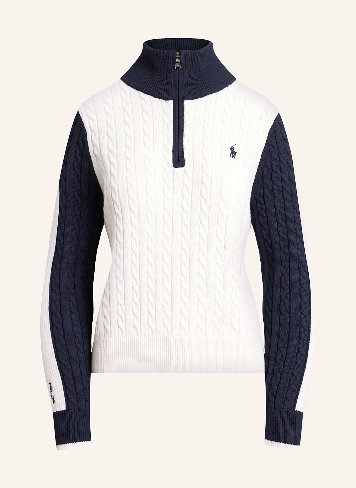 RLX RALPH LAUREN Troyer: WEISS / DUNKELBLAU