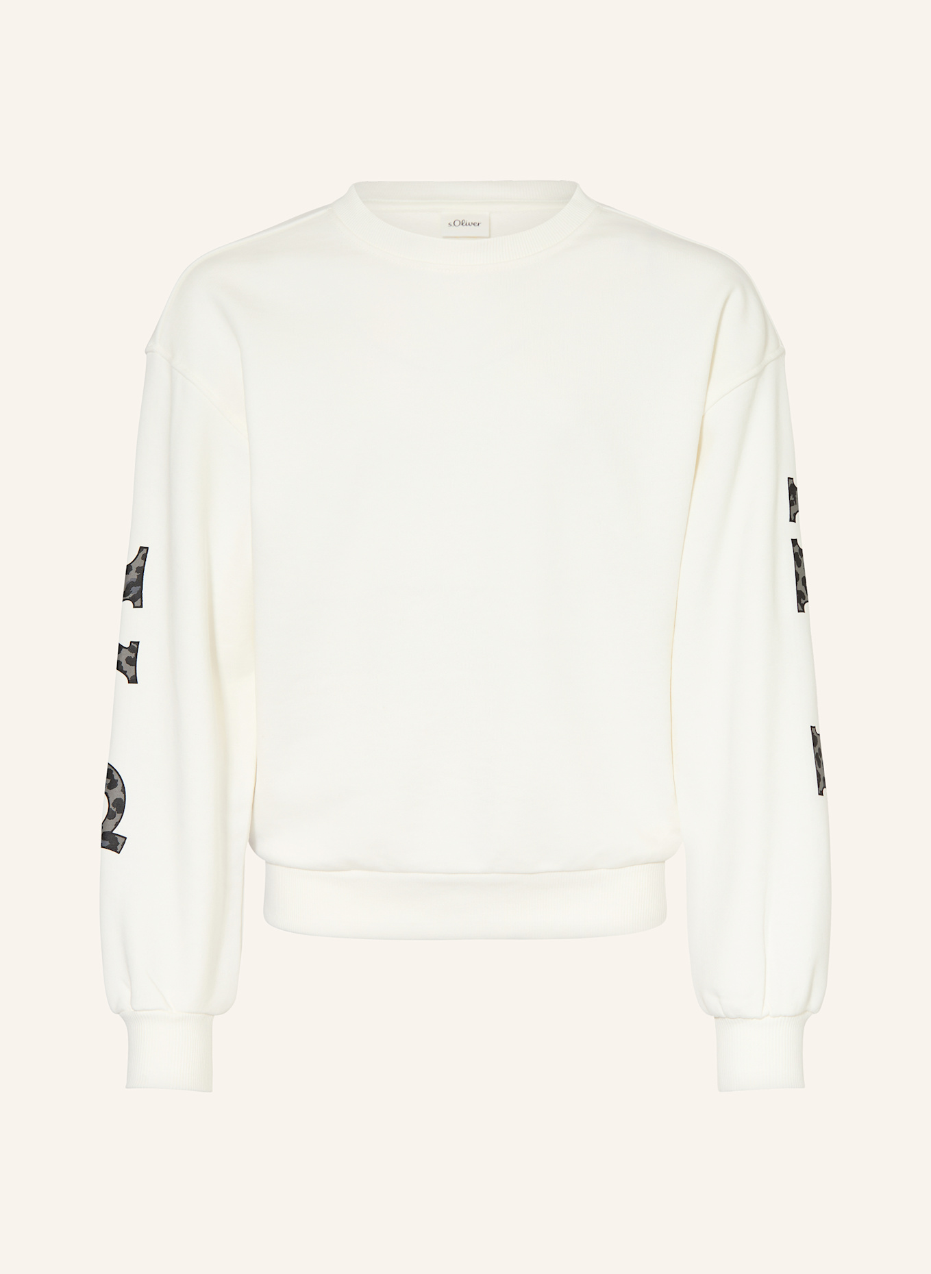 s.Oliver RED Sweatshirt: WEISS / SCHWARZ