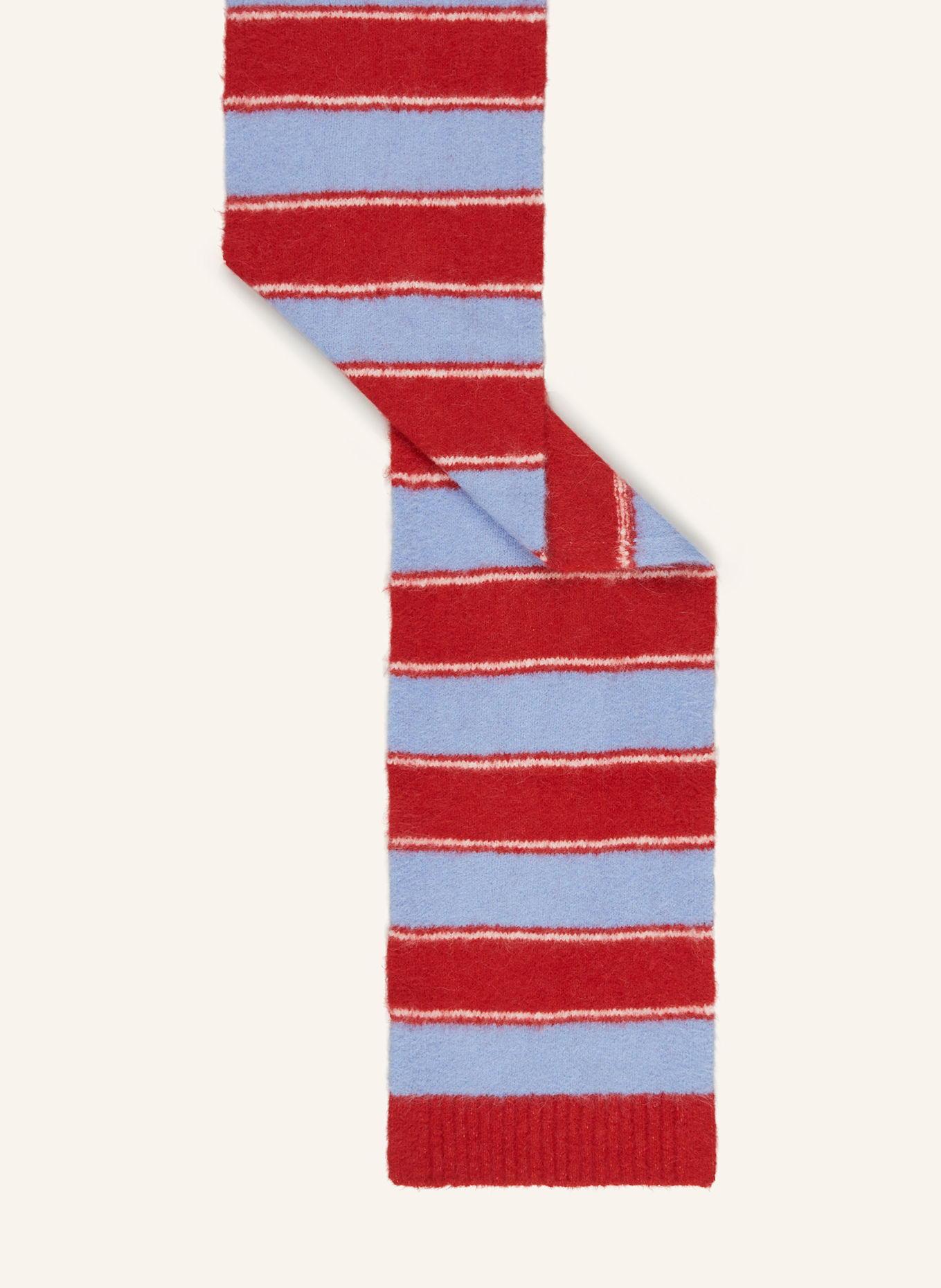 SAMSØE SAMSØE Schal SAJEANNE mit Alpaka: ROT / HELLBLAU / WEISS