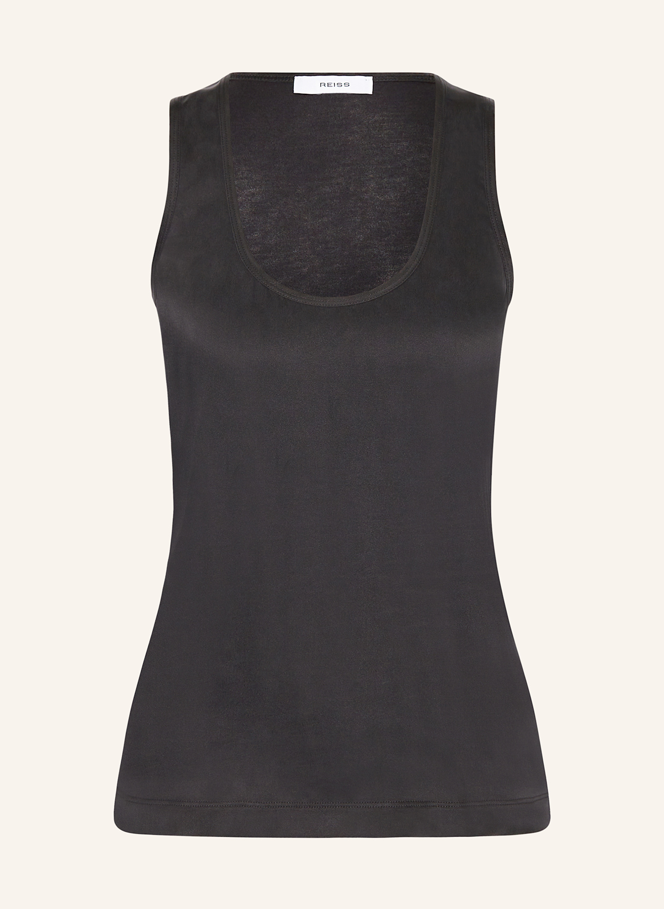 REISS Top RUBY im Materialmix: SCHWARZ