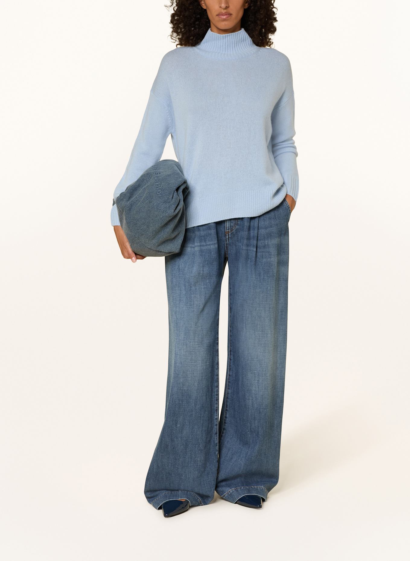 darling harbour Pullover mit Cashmere: SKY BLUE