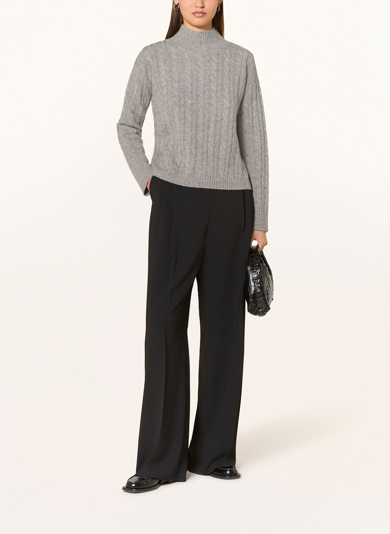 darling harbour Pullover mit Cashmere: GREY MELANGE