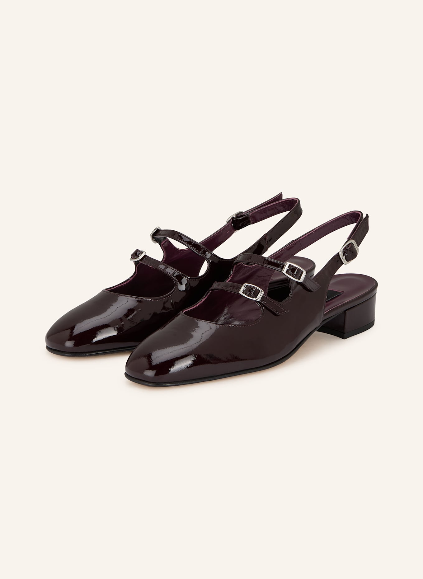 CAREL Slingpumps PECHE: DUNKELROT