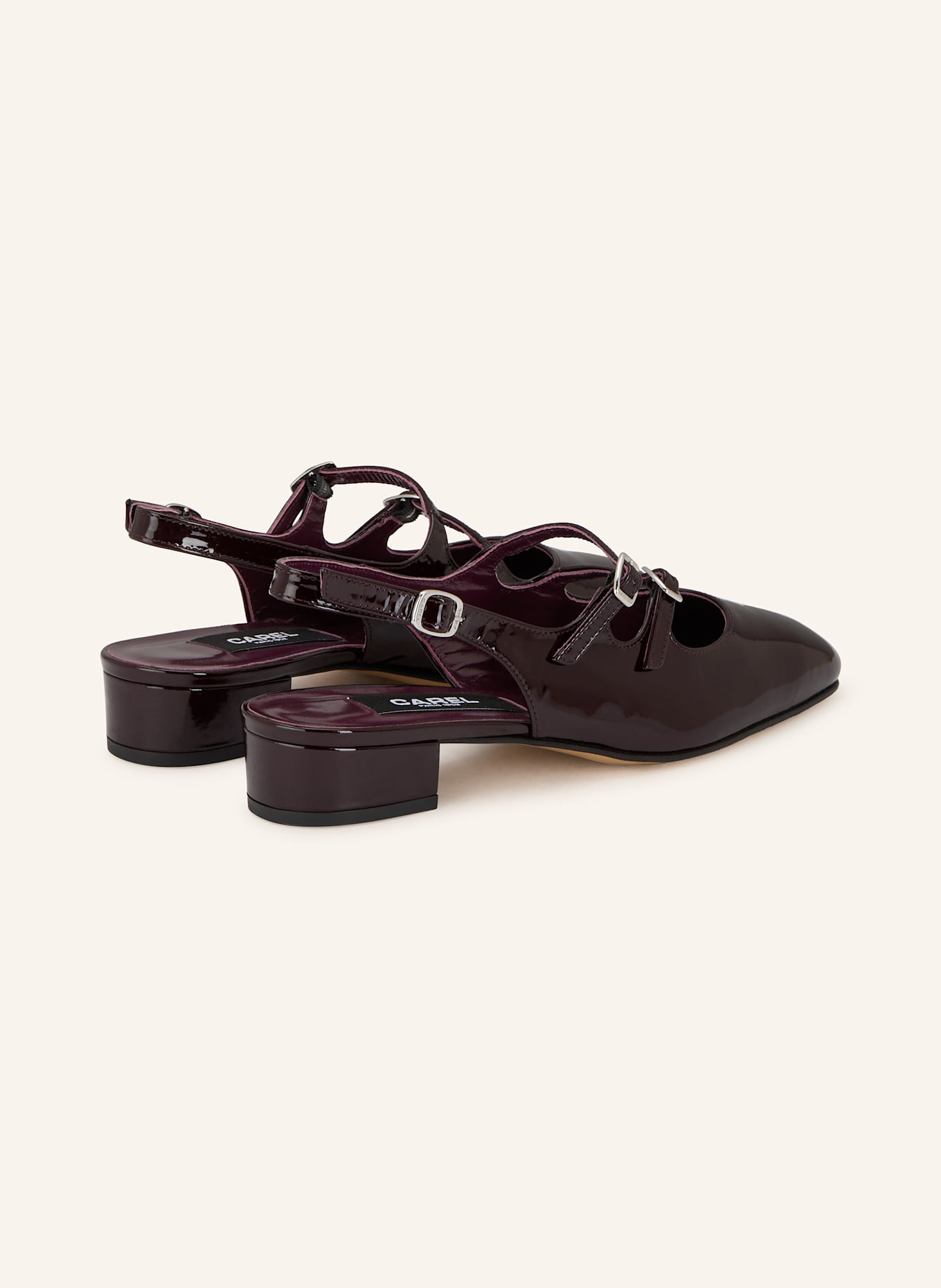CAREL Slingpumps PECHE: DUNKELROT