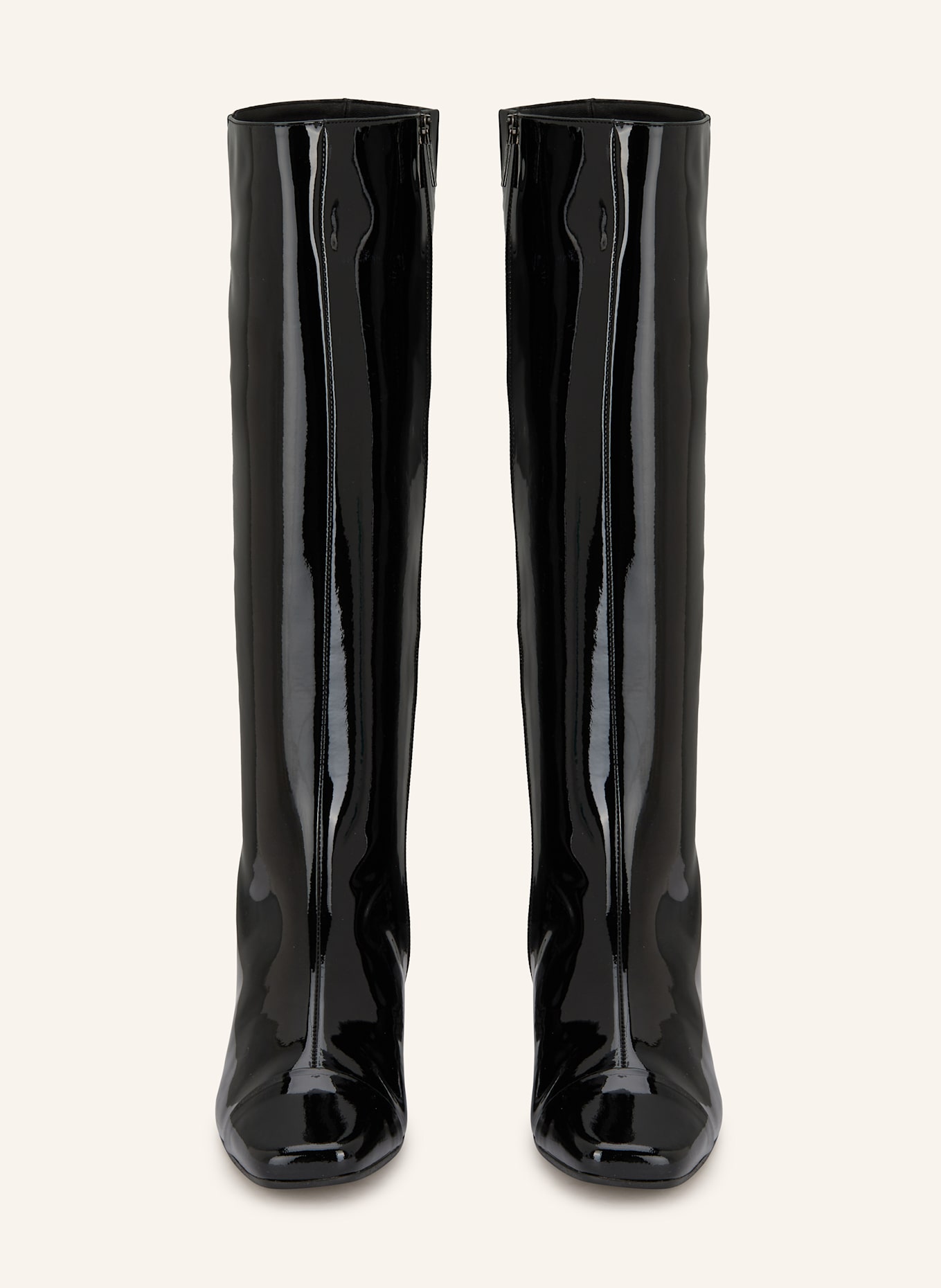 CAREL MALAGA patent boots in black