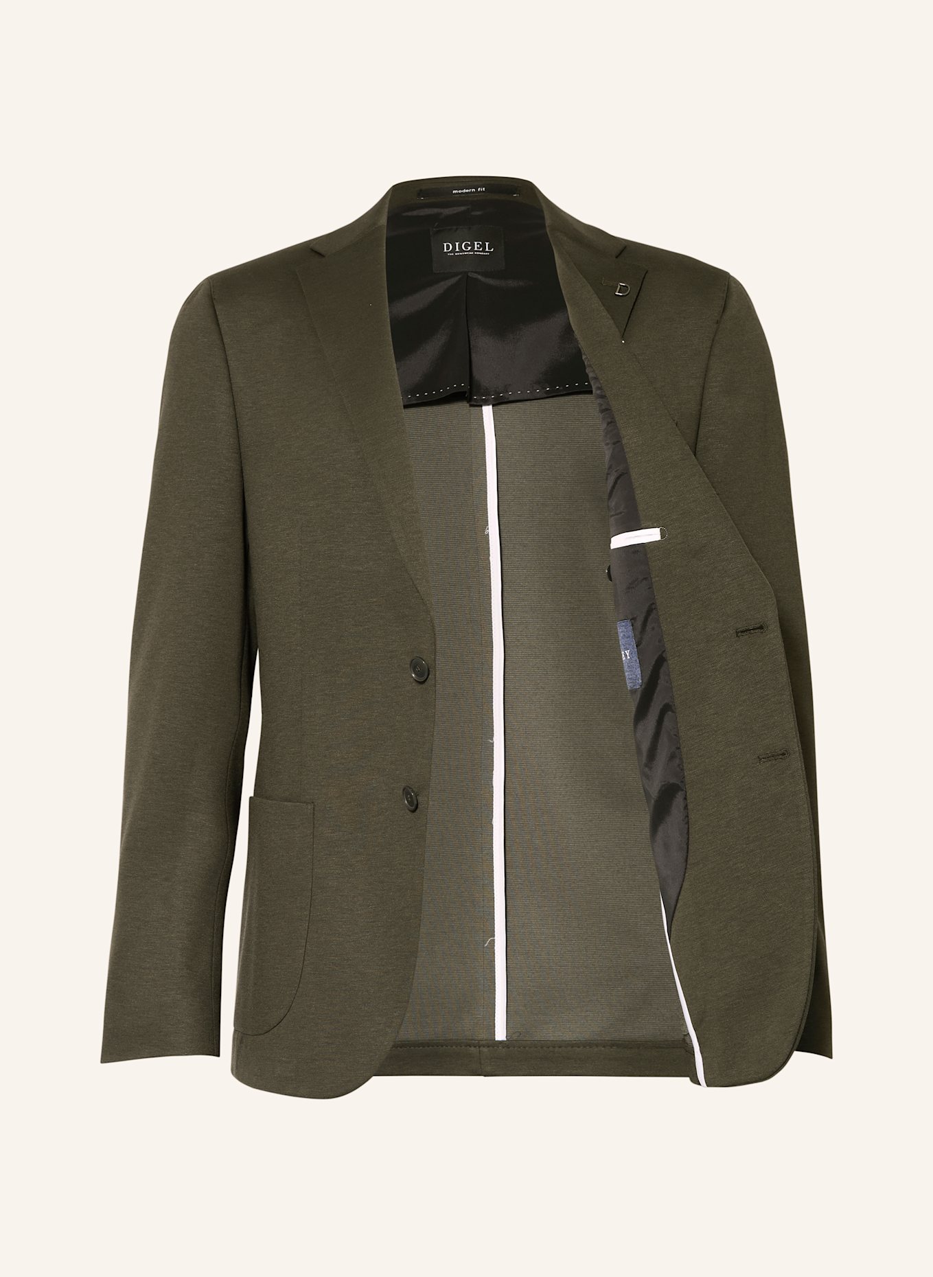 DIGEL Anzugsakko EDWARD Regular Fit aus Jersey: 52 Grün