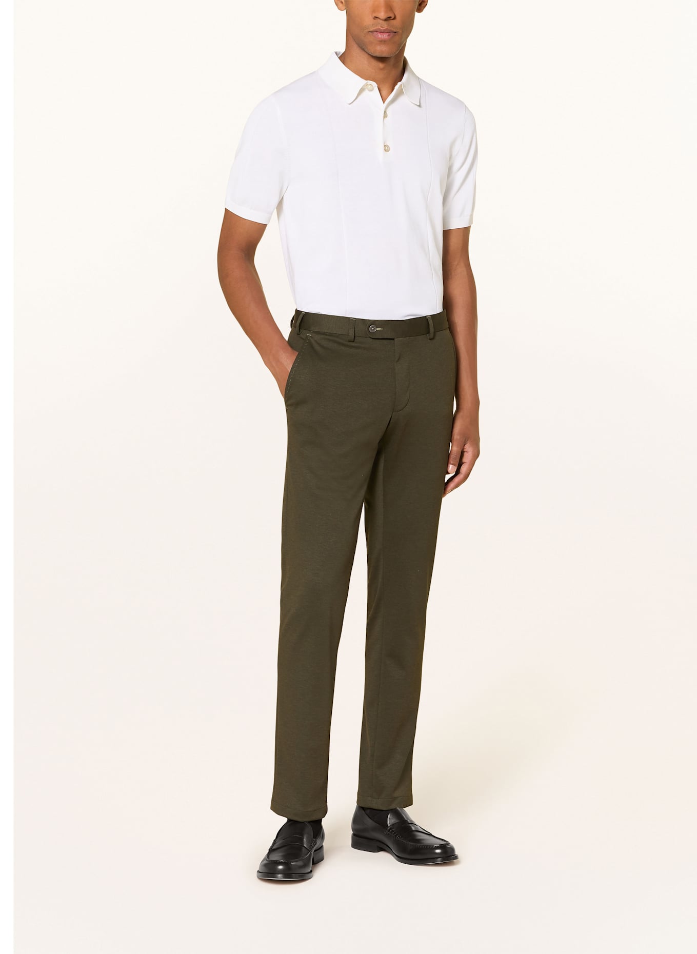 DIGEL Anzughose SERGIO Regular Fit aus Jersey: 52 Grün