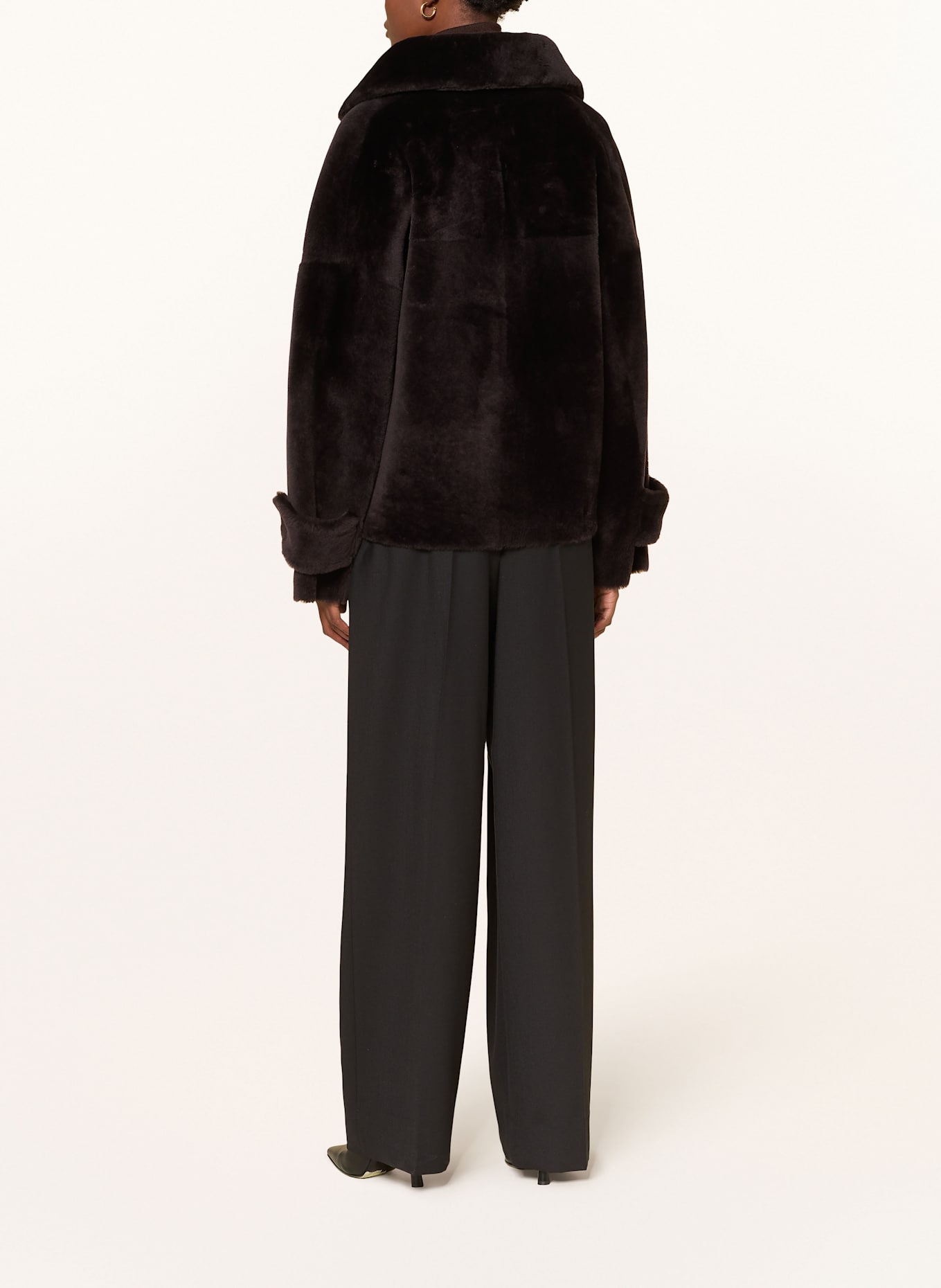 manzoni 24 Jacket made of merino wool: DARK BROWN