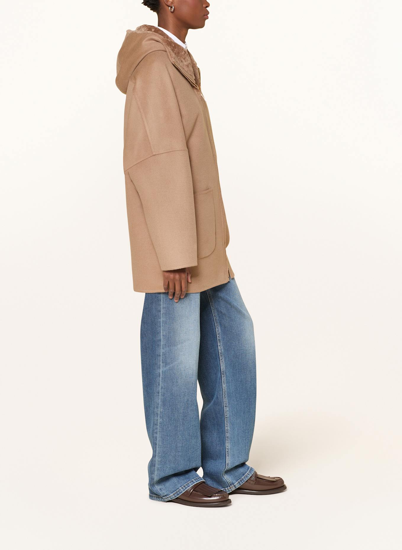 manzoni 24 Sweter L.PIANA z dodatkiem kaszmiru: CAMELOWY